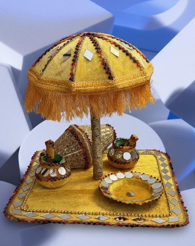 Mehndi Thaal/ Wedding Decoration (16 inch) Cone Mehndi/ - image 4