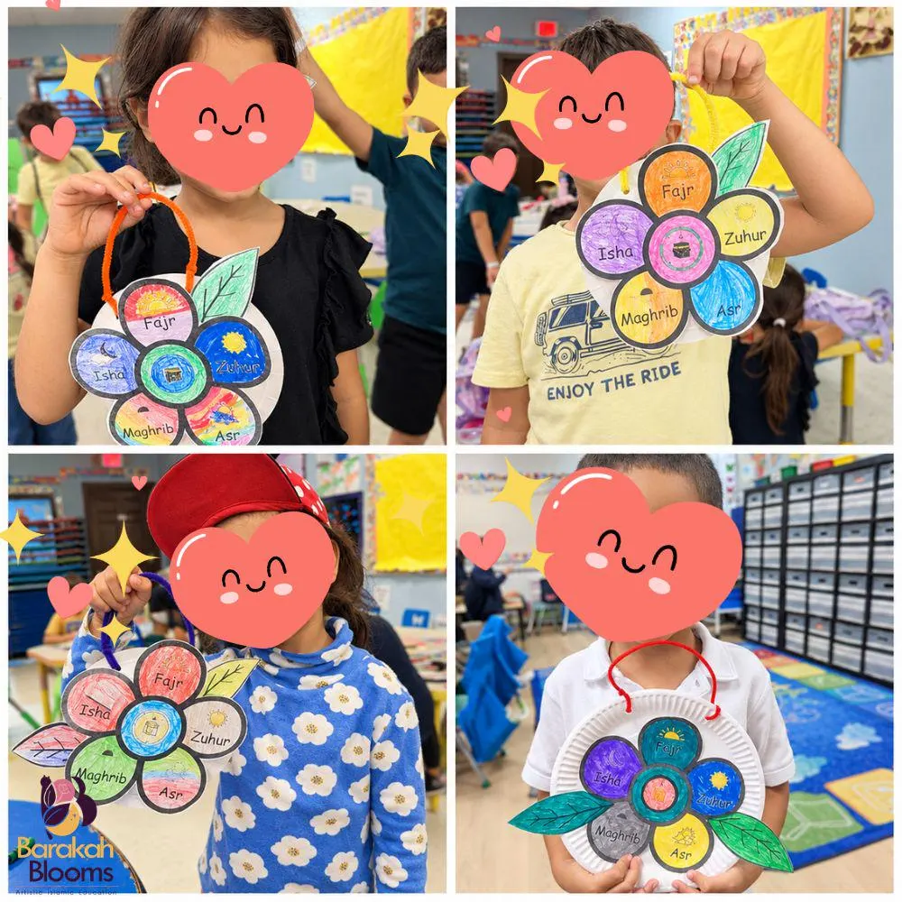 5 Daily Prayers Craft Printable, Islamic Paper Plate Activity for Muslim Kids - image 3