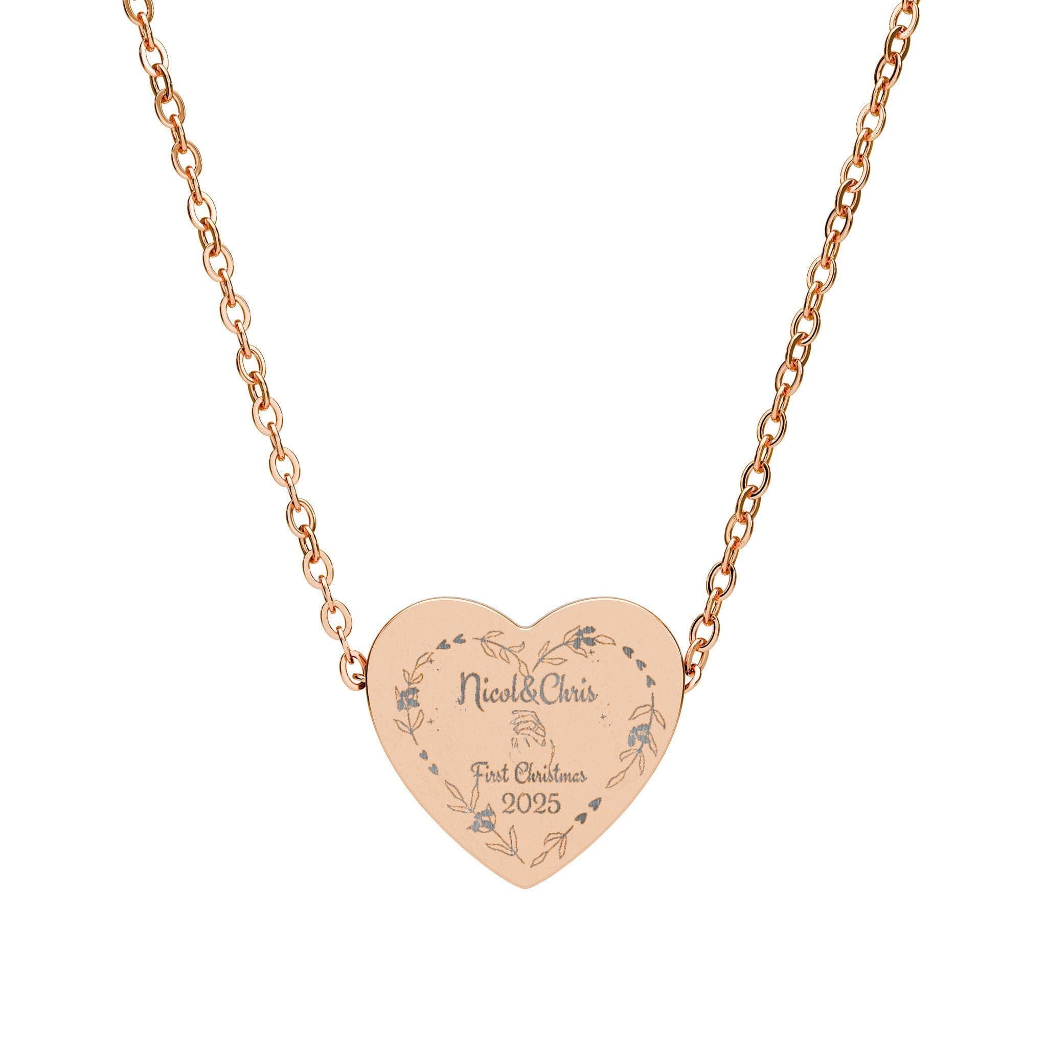 Custom Engraved Heart Necklace: Stainless Steel Personalized Jewelry - image 4