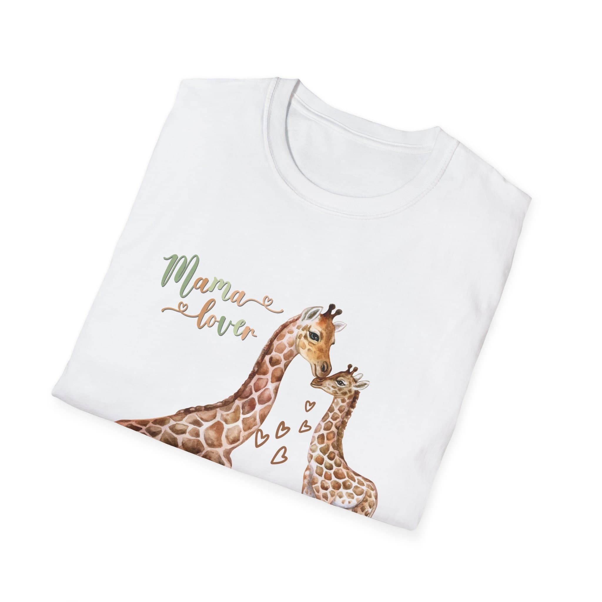 Personalized Mama Shirt, Mothers Day Shirt, Giraffe Mom Shirt, Mom Gift, Gift for Mom - Cotton Tee T-Shirt. shirt T-Shirt Animal lover shirt - image 3