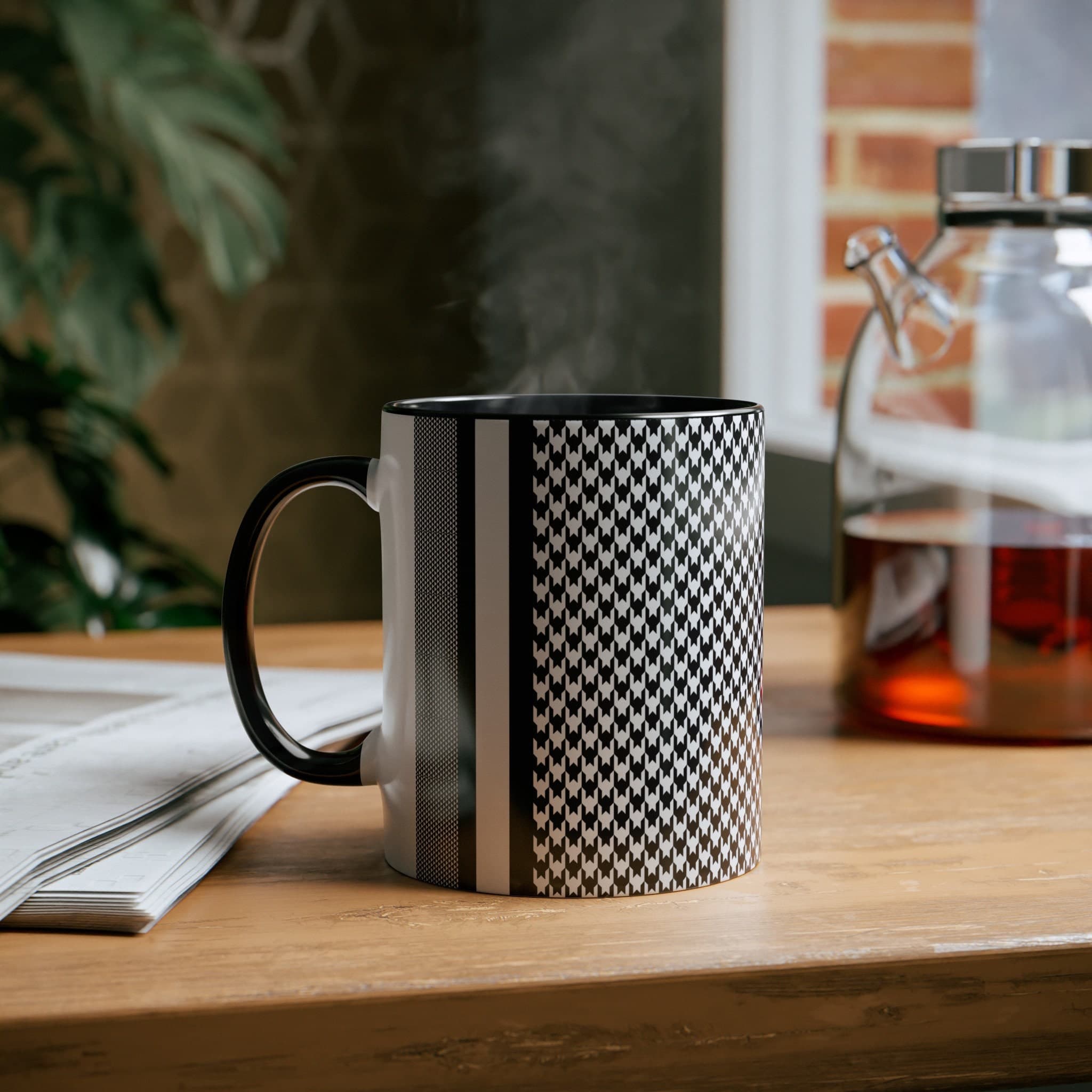 Two-Tone Coffee Mugs, 11oz Kufiya Design. - image 3