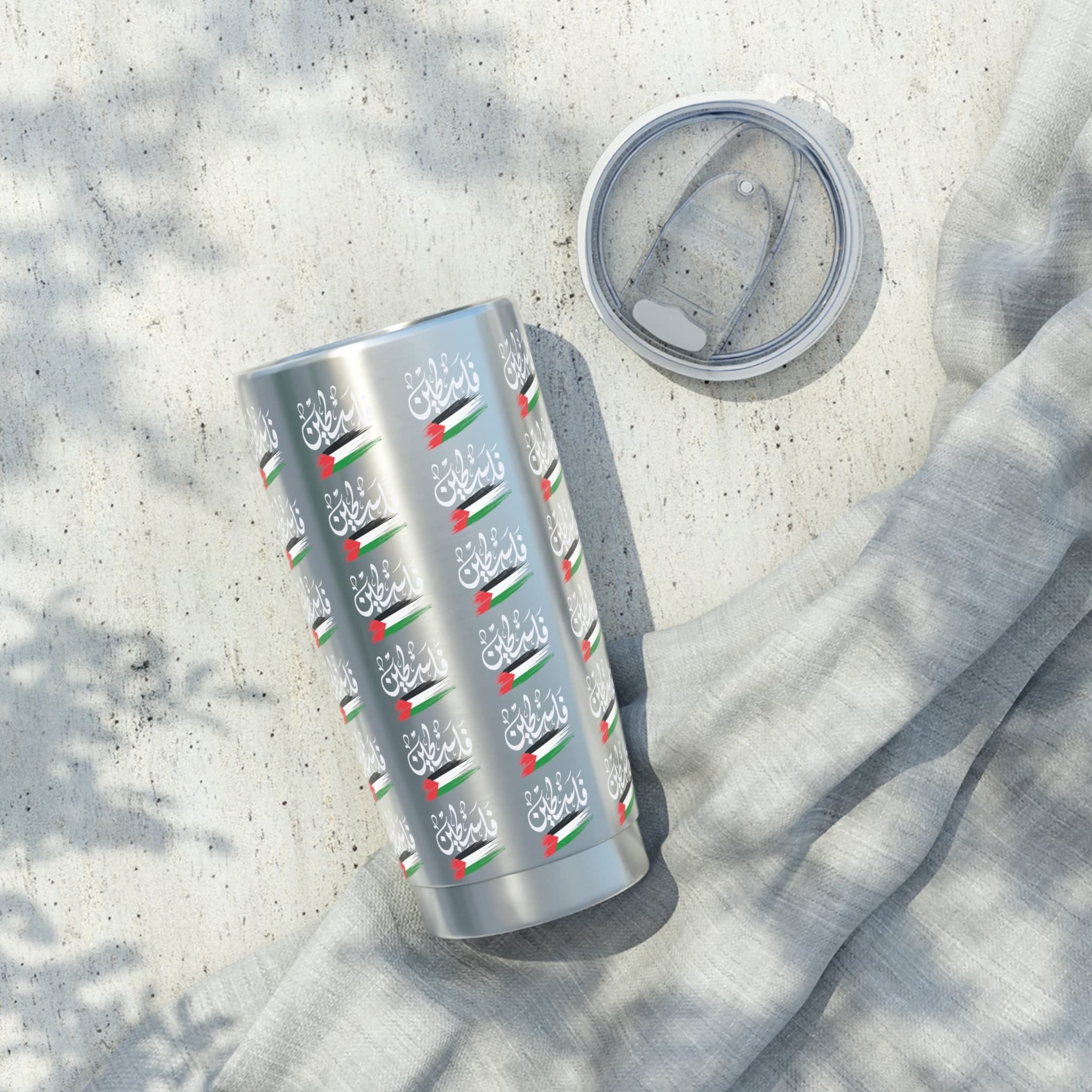 Palestine Flag Tumbler: Personalized 20oz Stainless Steel Travel Mug - image 3