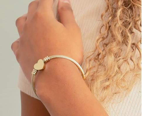 Personalized Heart Cuff Bracelet: Engraved Stainless Steel Jewelry Gift