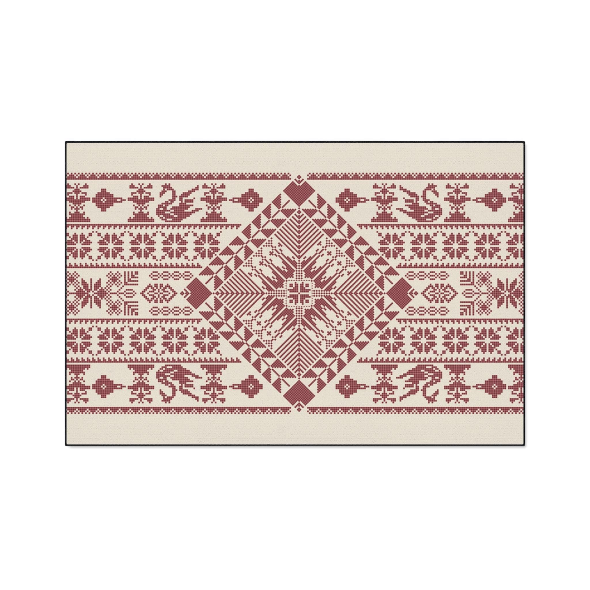 Tatreez Easter Floor Mat: Durable Polyester Rug, Anti-Slip Kitchen Decor - image 4