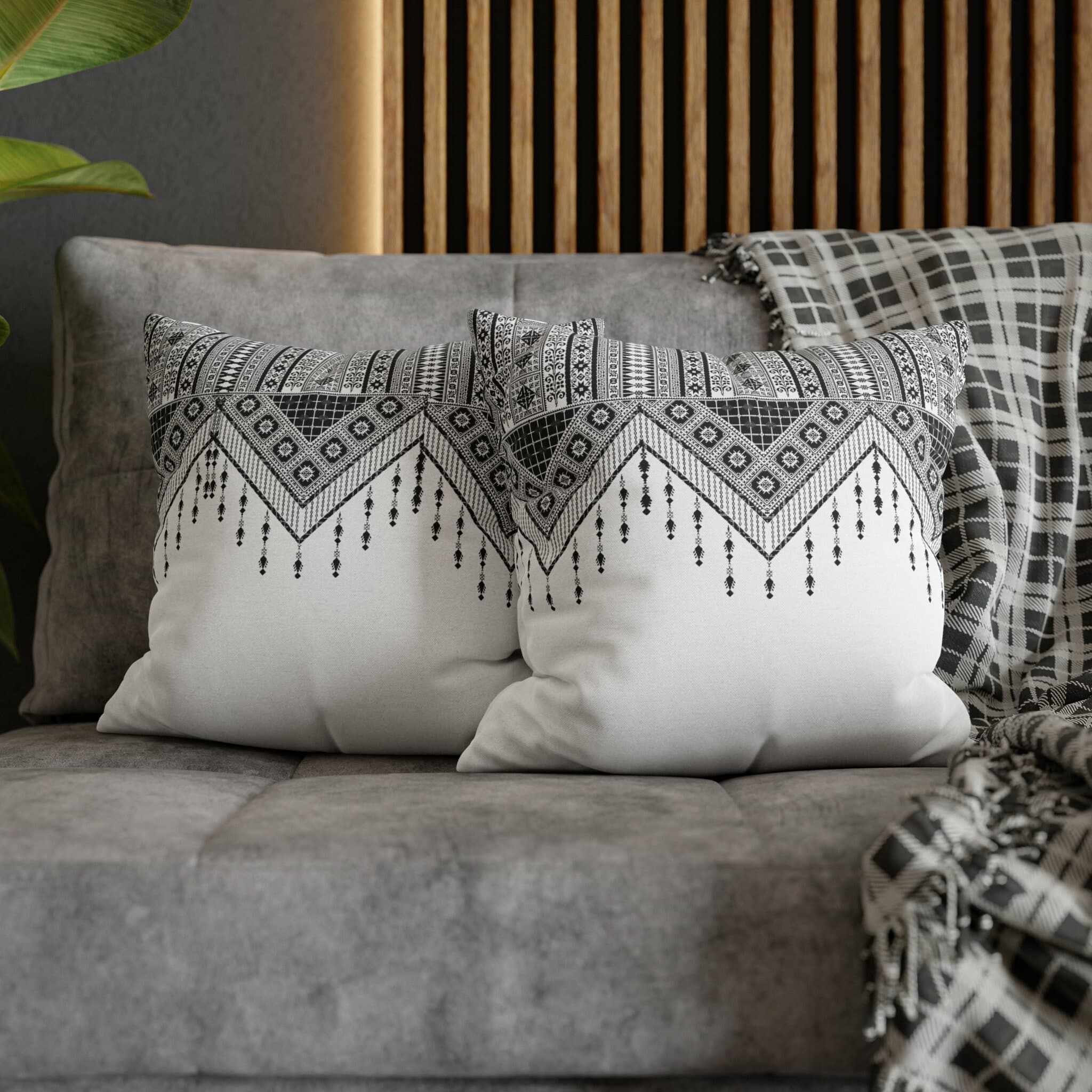 Palestinian Tatreez Print Pillowcase: Double-Sided Home Decor - image 3