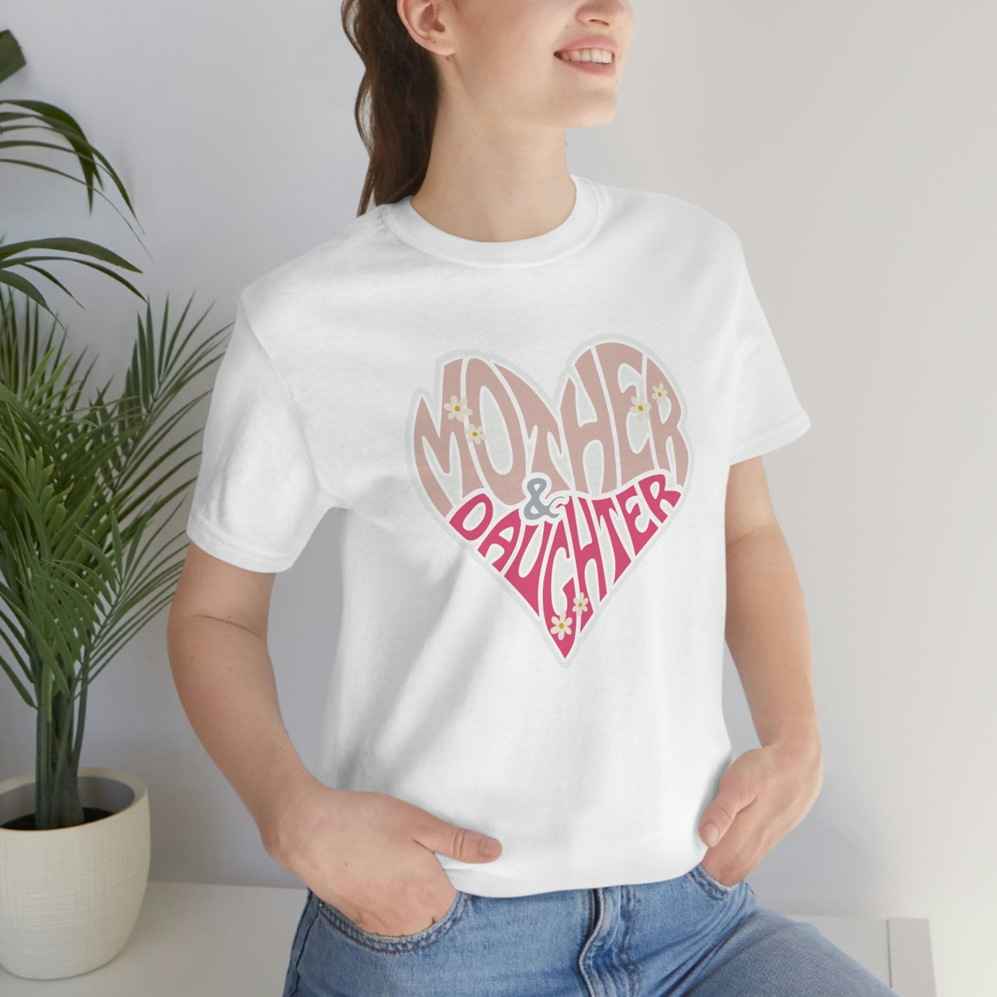 Personalized Mother Daughter T-Shirt: Heart Graphic Tee
