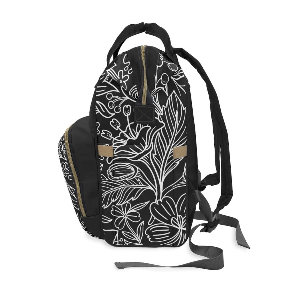 Floral Nylon Diaper Backpack: Lightweight Travel Bag - image 5