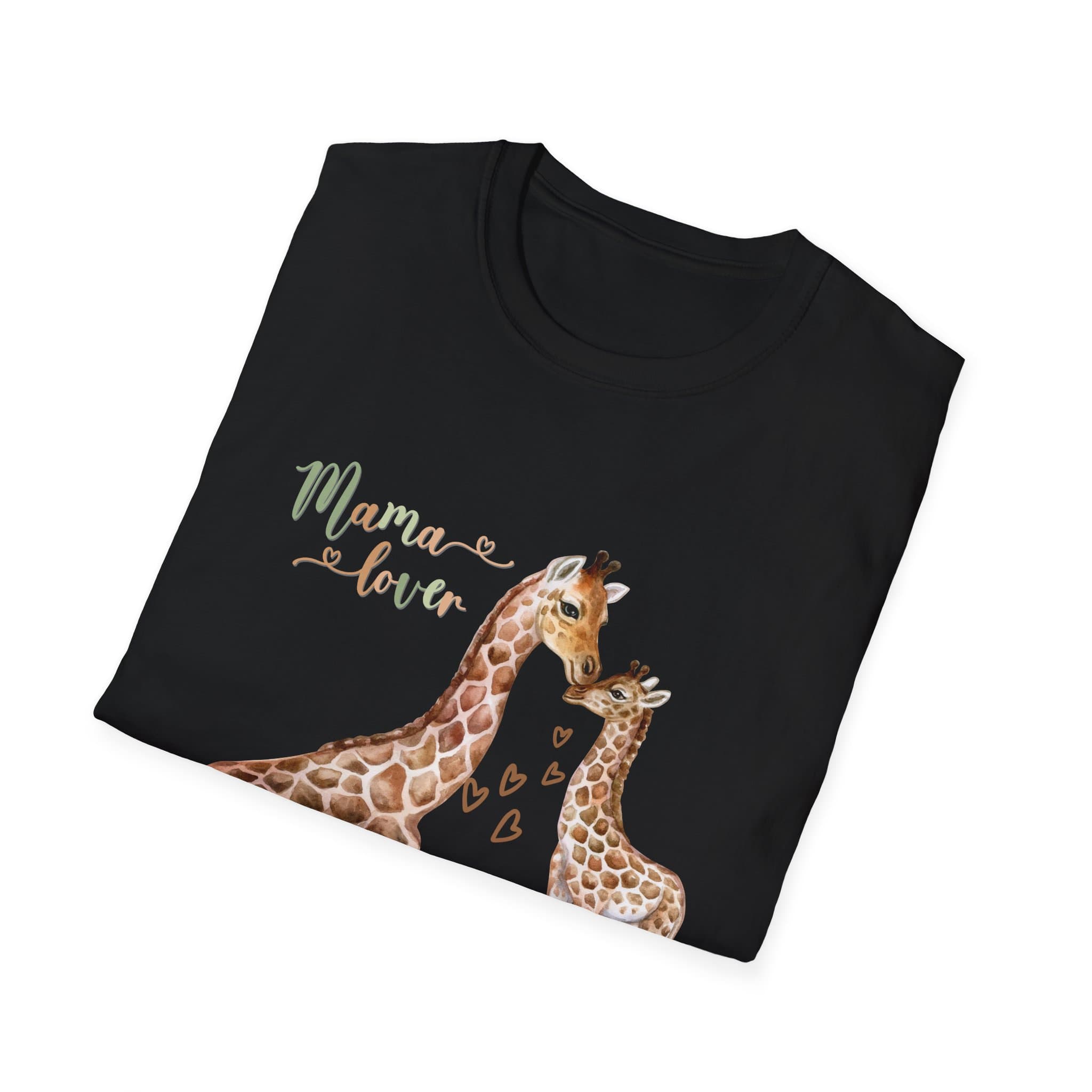 Personalized Mama Shirt, Mothers Day Shirt, Giraffe Mom Shirt, Mom Gift, Gift for Mom - Cotton Tee T-Shirt. shirt T-Shirt Animal lover shirt - image 4
