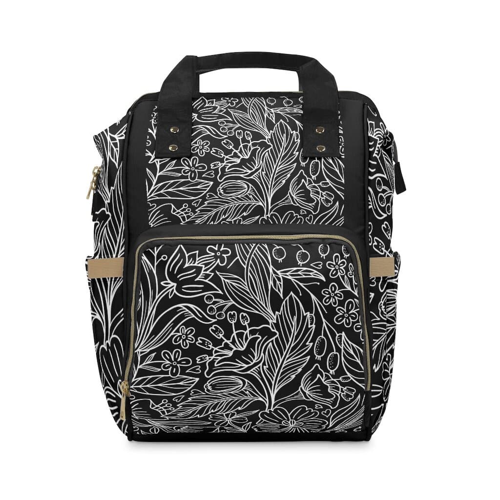 Floral Nylon Diaper Backpack: Lightweight Travel Bag - image 3