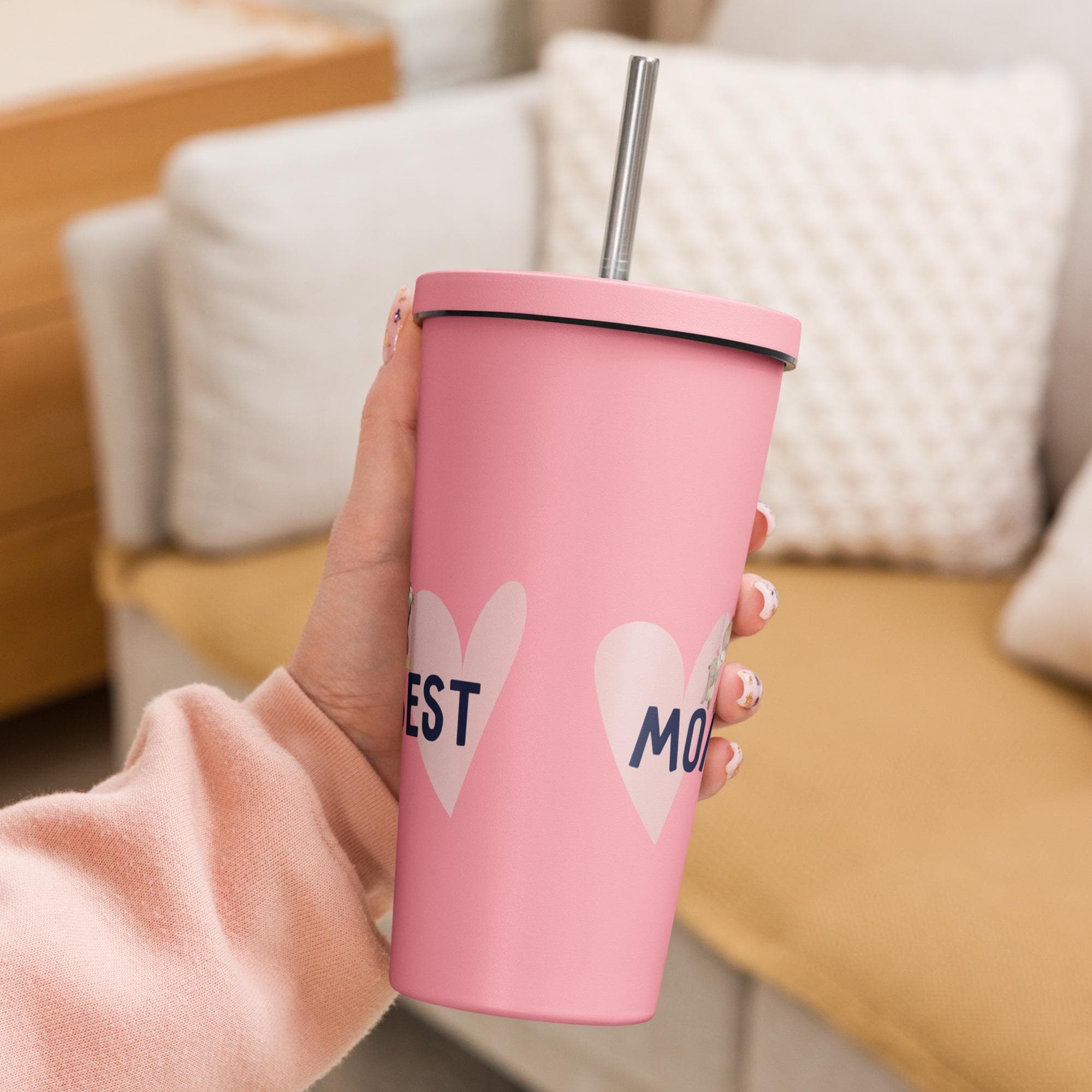 Personalized Insulated Tumbler with Straw – Custom Name Travel Cup, Iced Coffee Cup, Gift for Her & Him