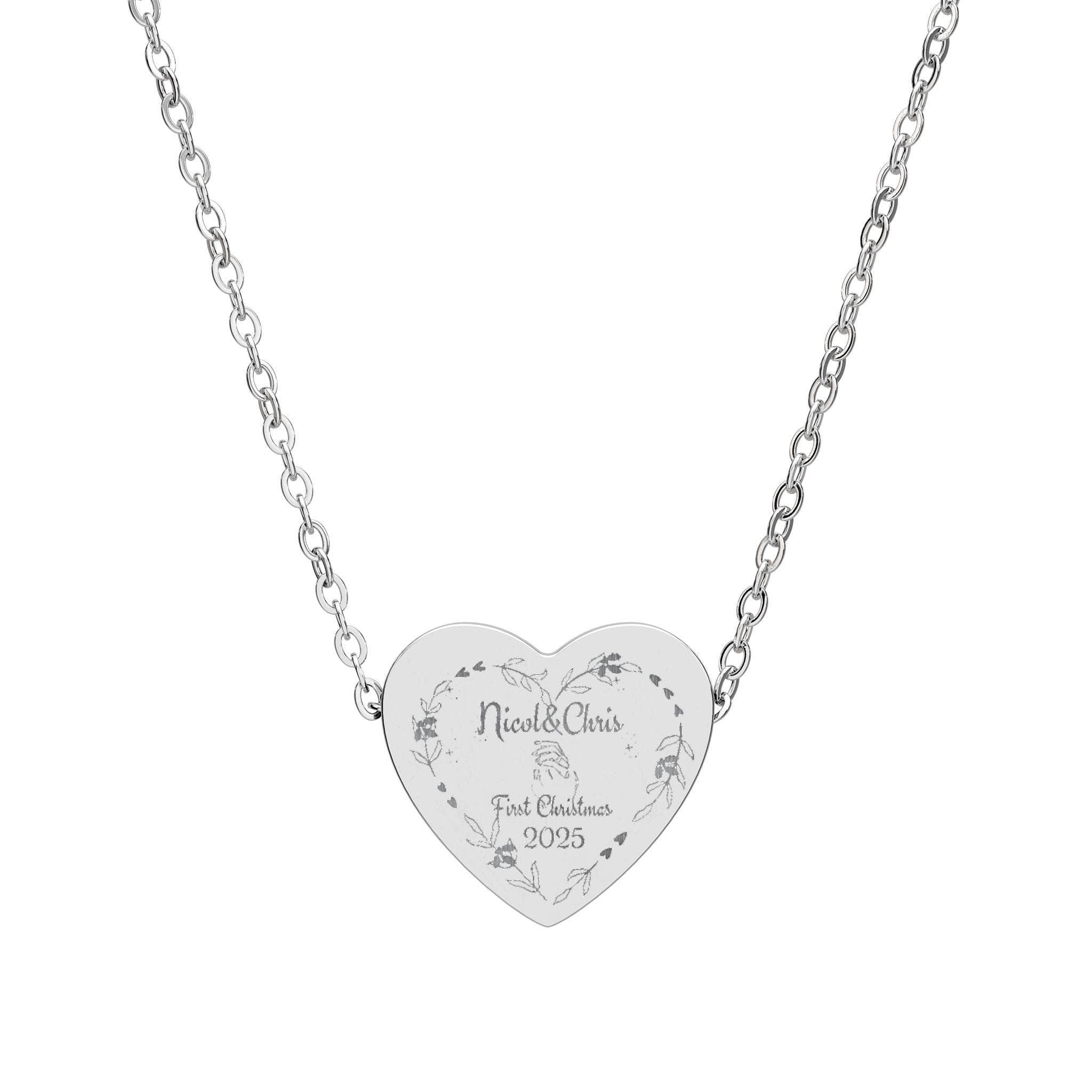 Custom Engraved Heart Necklace: Stainless Steel Personalized Jewelry - image 3