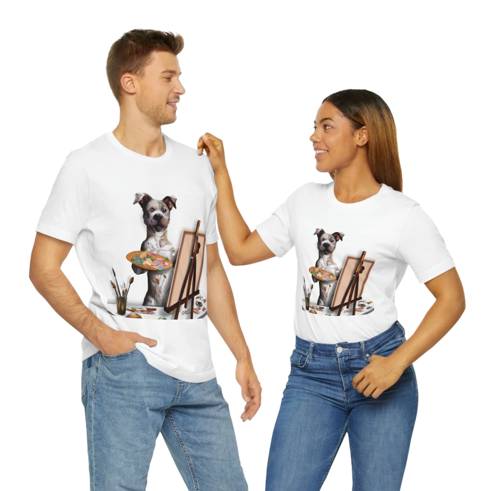 Art Teacher Dog Mom T-Shirt: Artist Dog Lover Gift - image 5