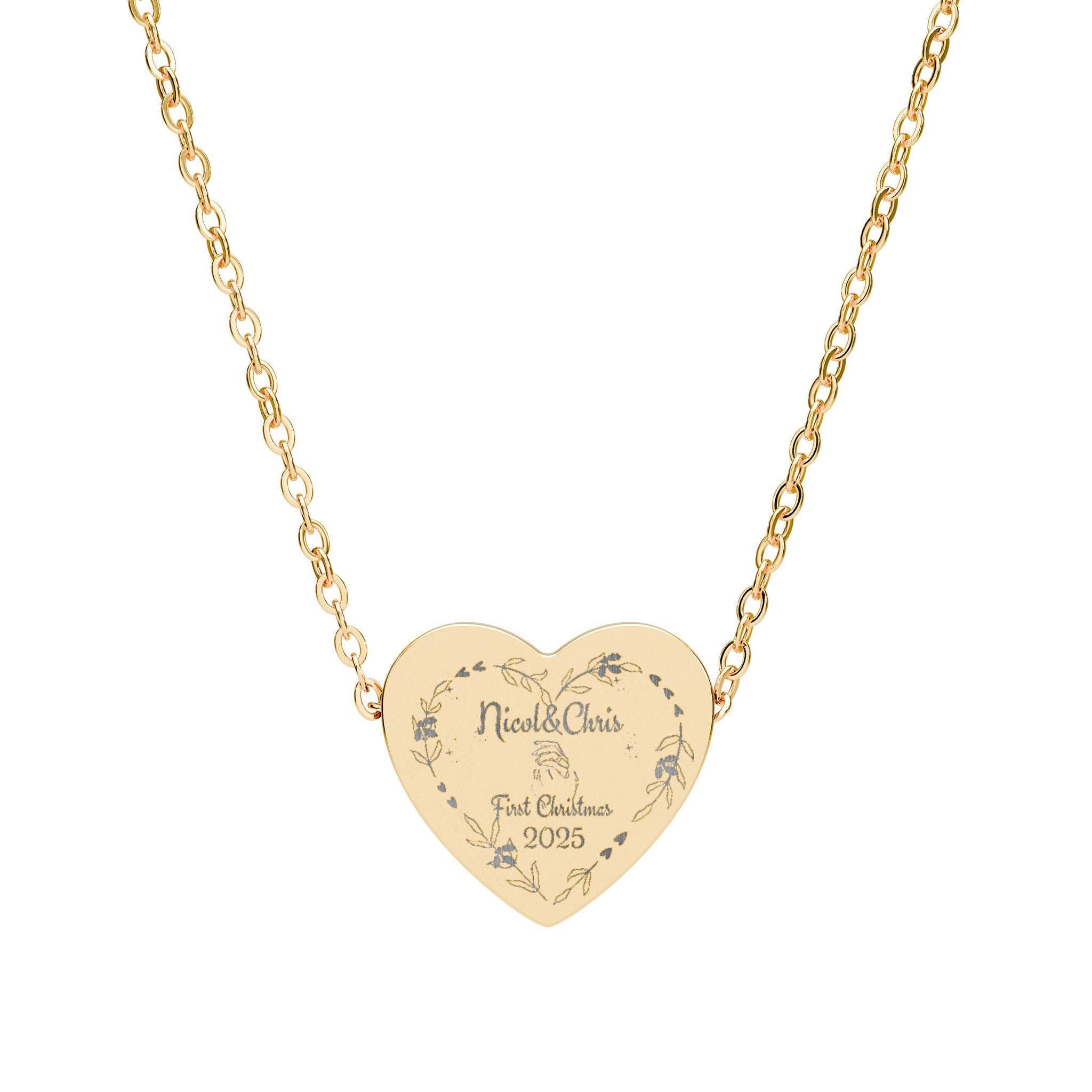 Custom Engraved Heart Necklace: Stainless Steel Personalized Jewelry - image 5