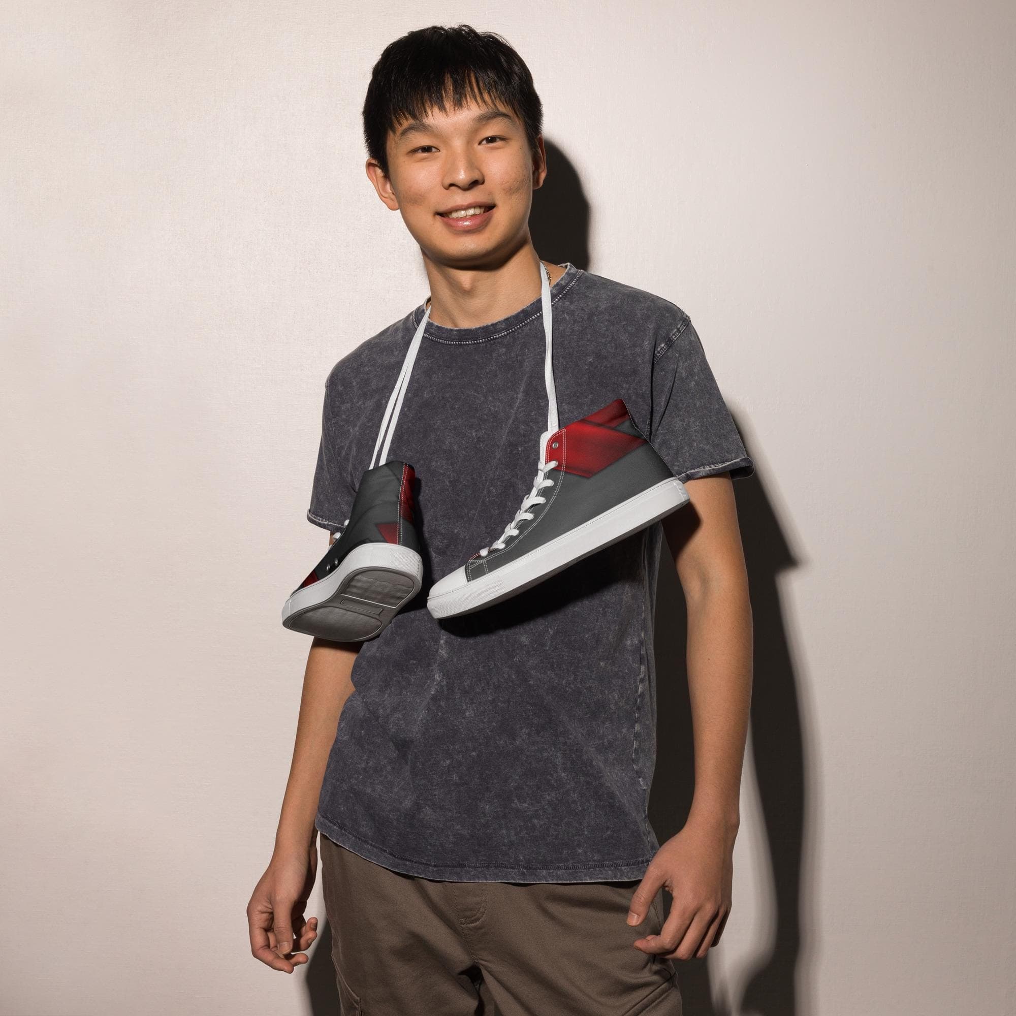 Cyberpunk High Top Canvas Shoes: Futuristic Tech Design Sneakers
