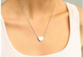Custom Engraved Heart Necklace: Stainless Steel Personalized Jewelry