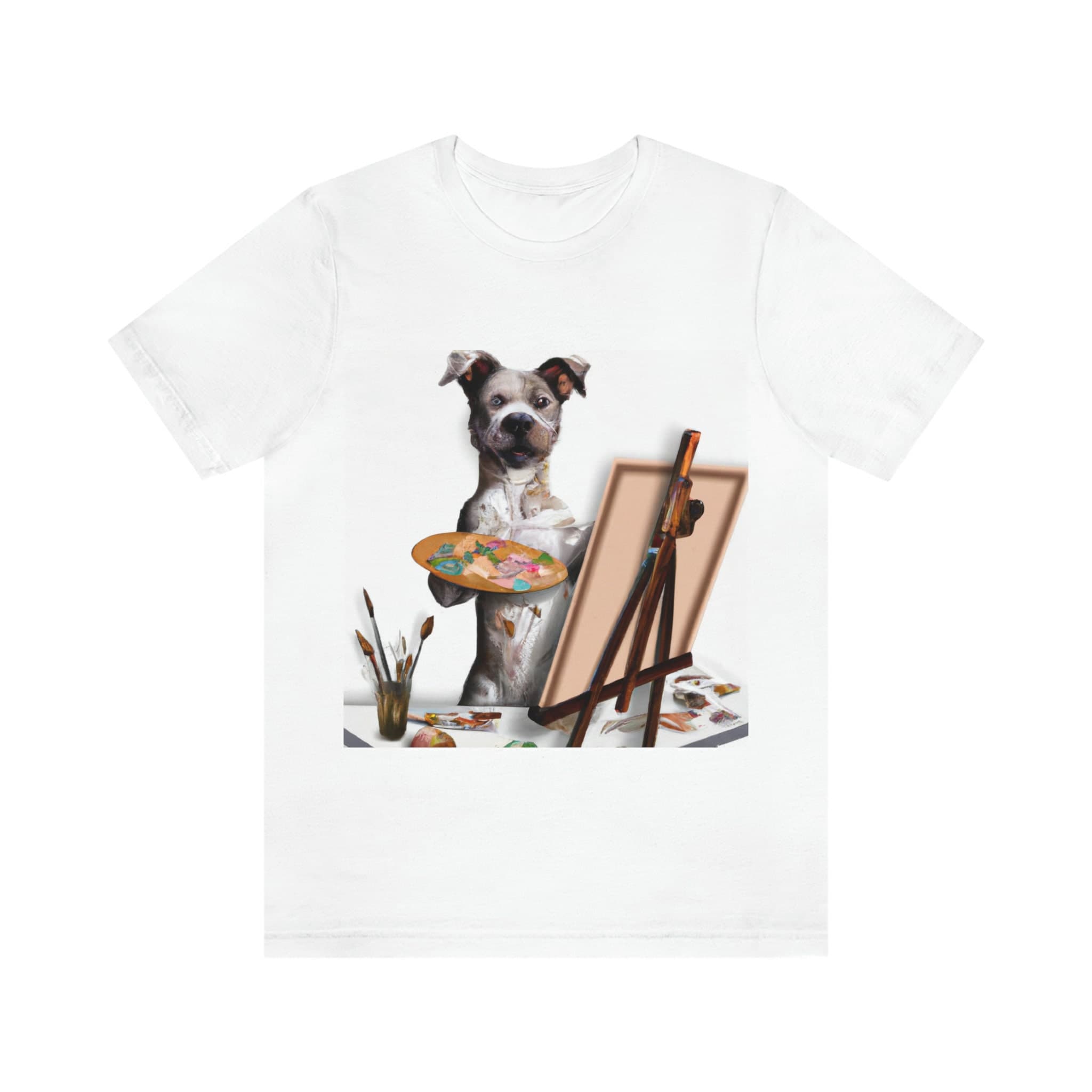 Art Teacher Dog Mom T-Shirt: Artist Dog Lover Gift - image 3