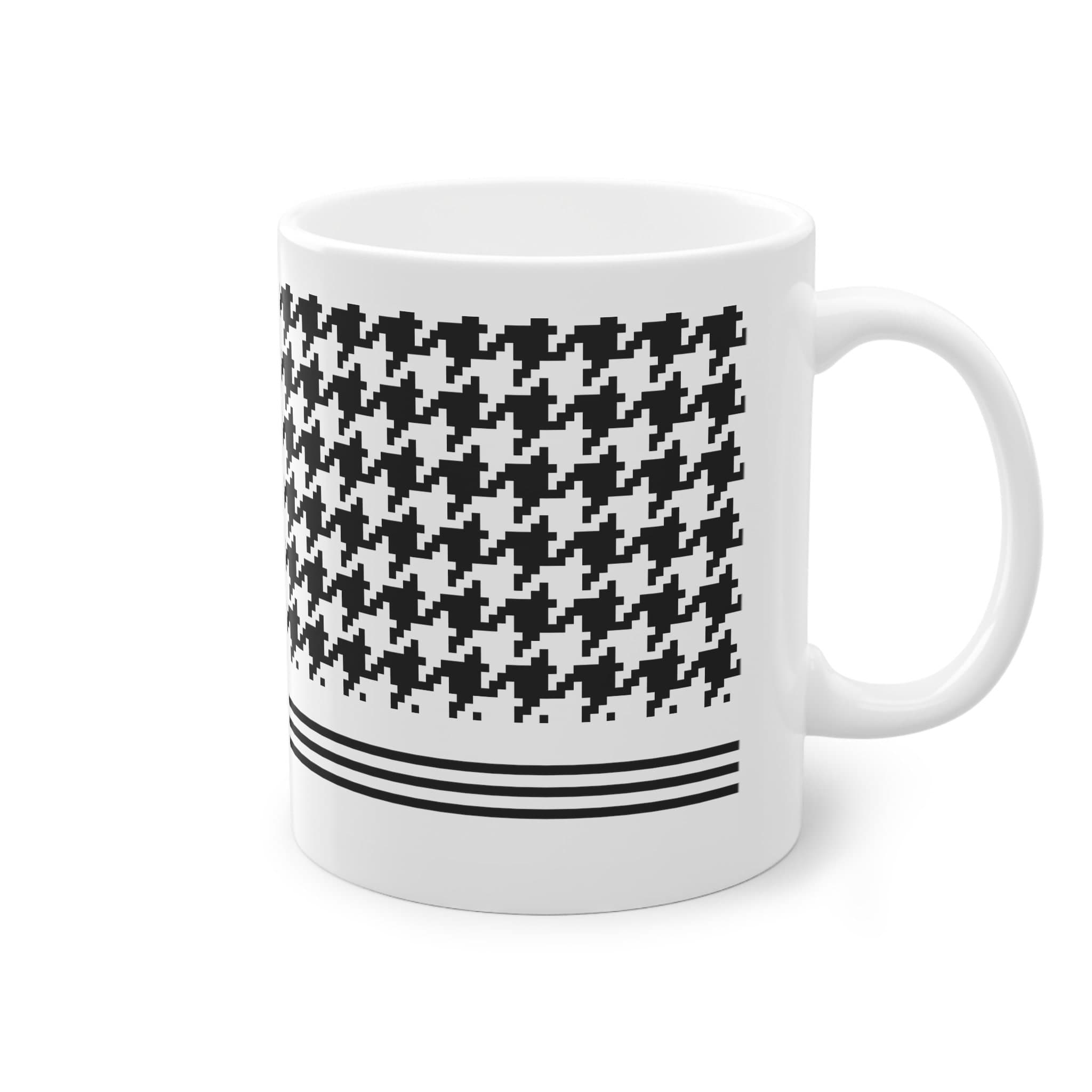 Palestinian Kufiya Pattern Coffee Mug - Traditional Design (11oz) - image 5
