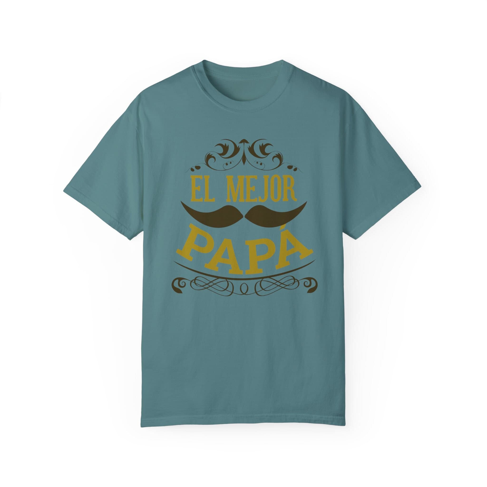 Comfort colours Personalized best Dad Shirt, Spanish felize dia del Padre El Mejor Papa T-shirt Father's Day  Personalized Gift - image 5