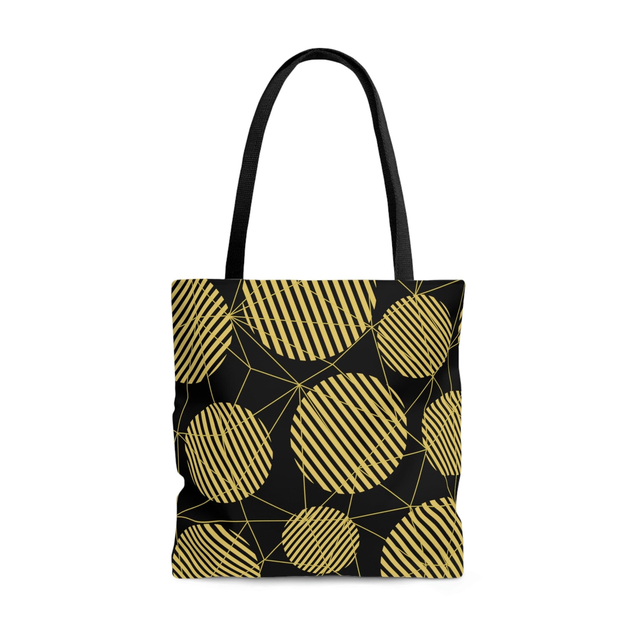 Personalized Mum Tote Bag: Geometric Print, Black Cotton Handles - image 3