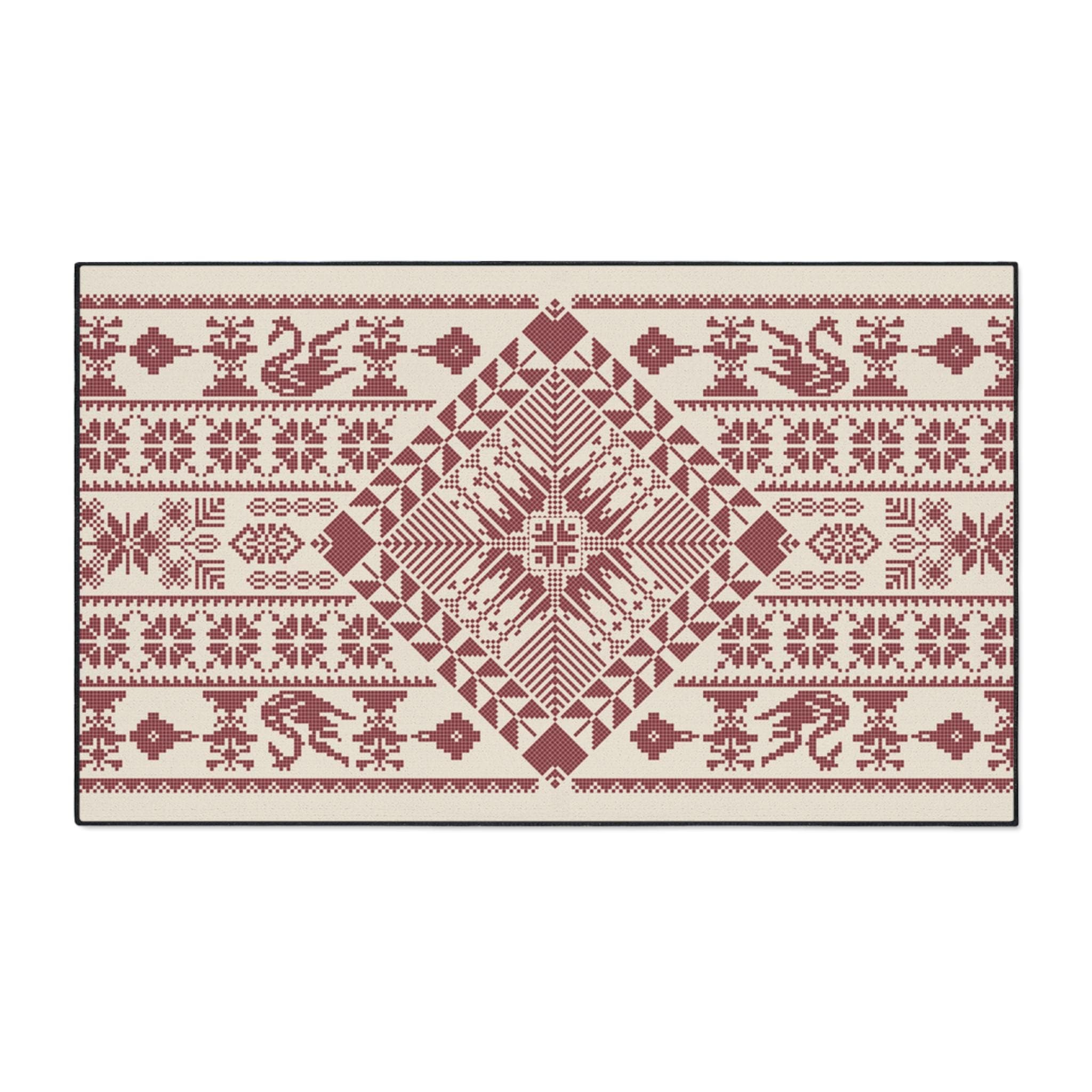 Tatreez Easter Floor Mat: Durable Polyester Rug, Anti-Slip Kitchen Decor - image 5