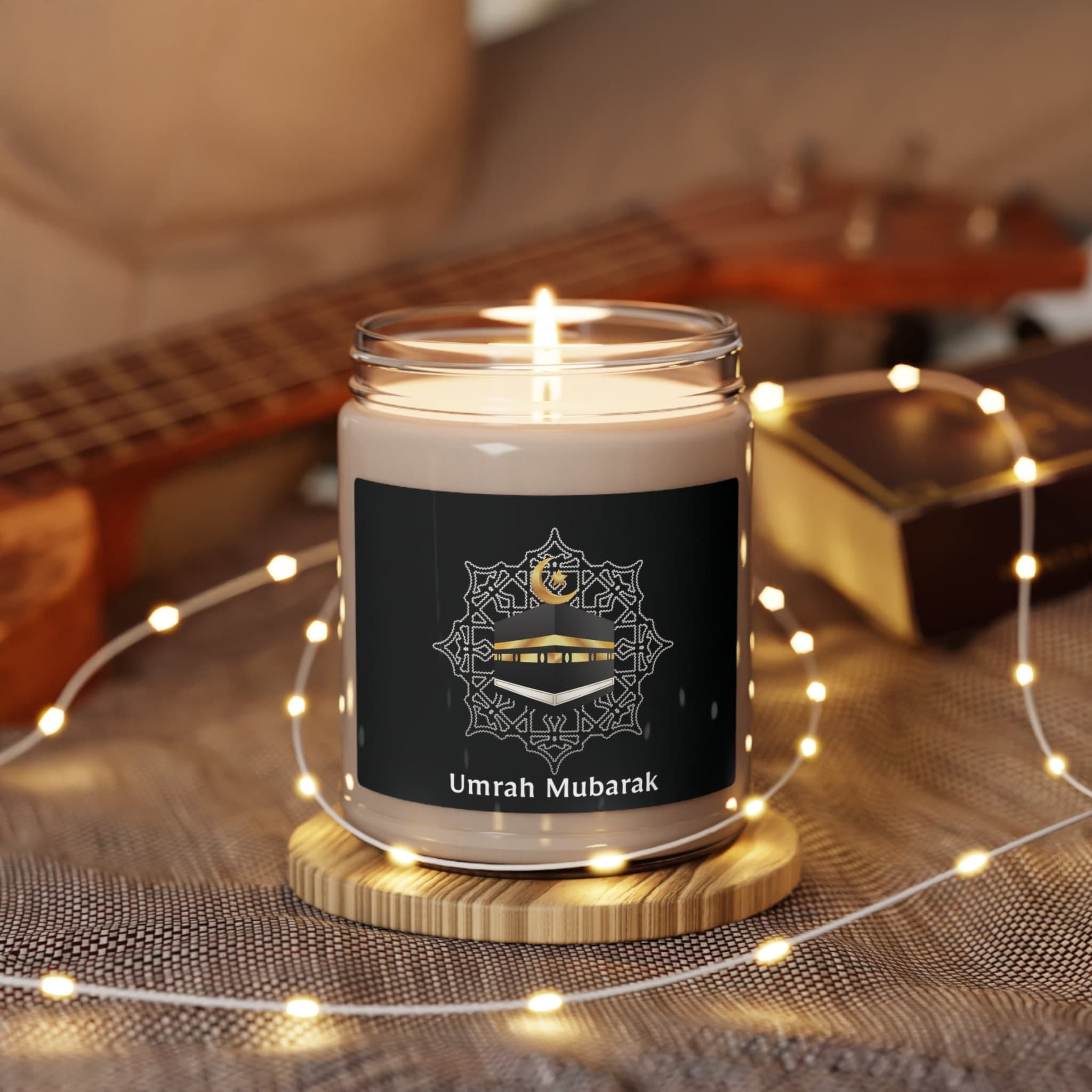 Ramadan Kareem Soy Candle: Umrah Gift, 9oz Scented Candle