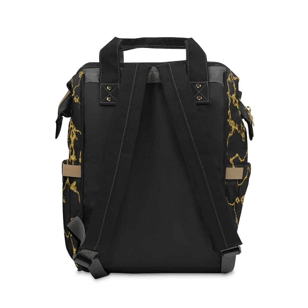 Marble Print Nylon Diaper Backpack: Multi-Pocket Travel Bag - image 4