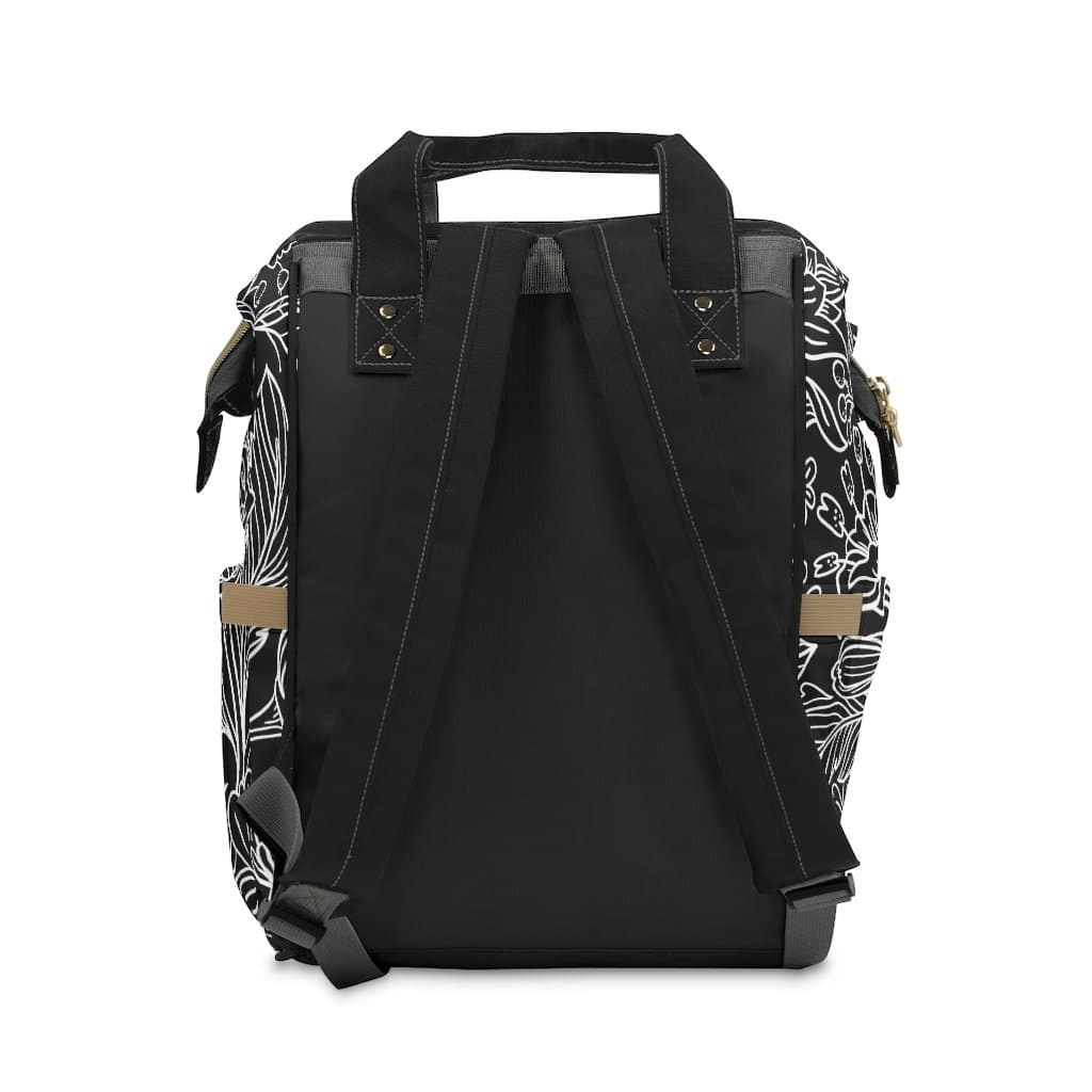 Floral Nylon Diaper Backpack: Lightweight Travel Bag - image 4
