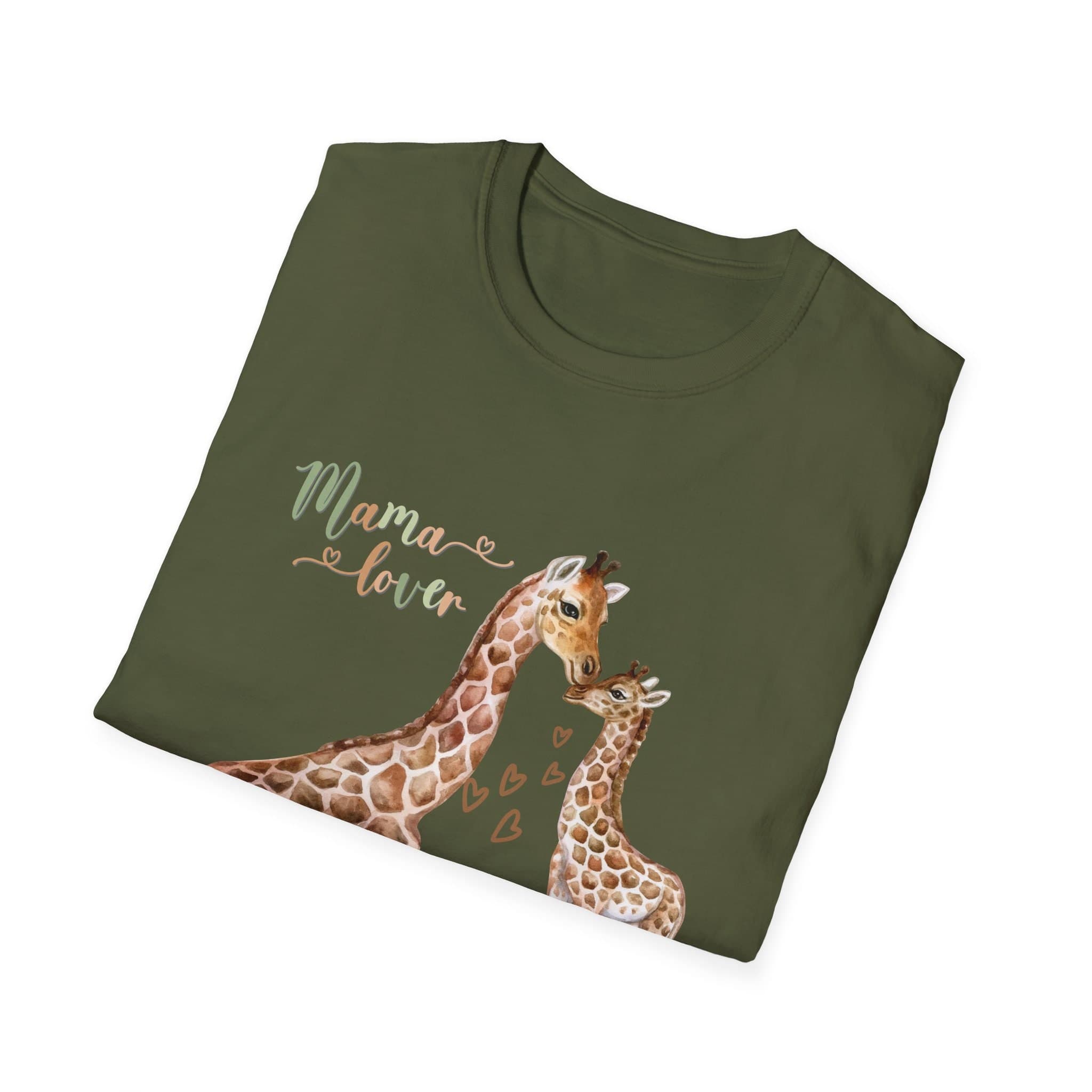 Personalized Mama Shirt, Mothers Day Shirt, Giraffe Mom Shirt, Mom Gift, Gift for Mom - Cotton Tee T-Shirt. shirt T-Shirt Animal lover shirt - image 5