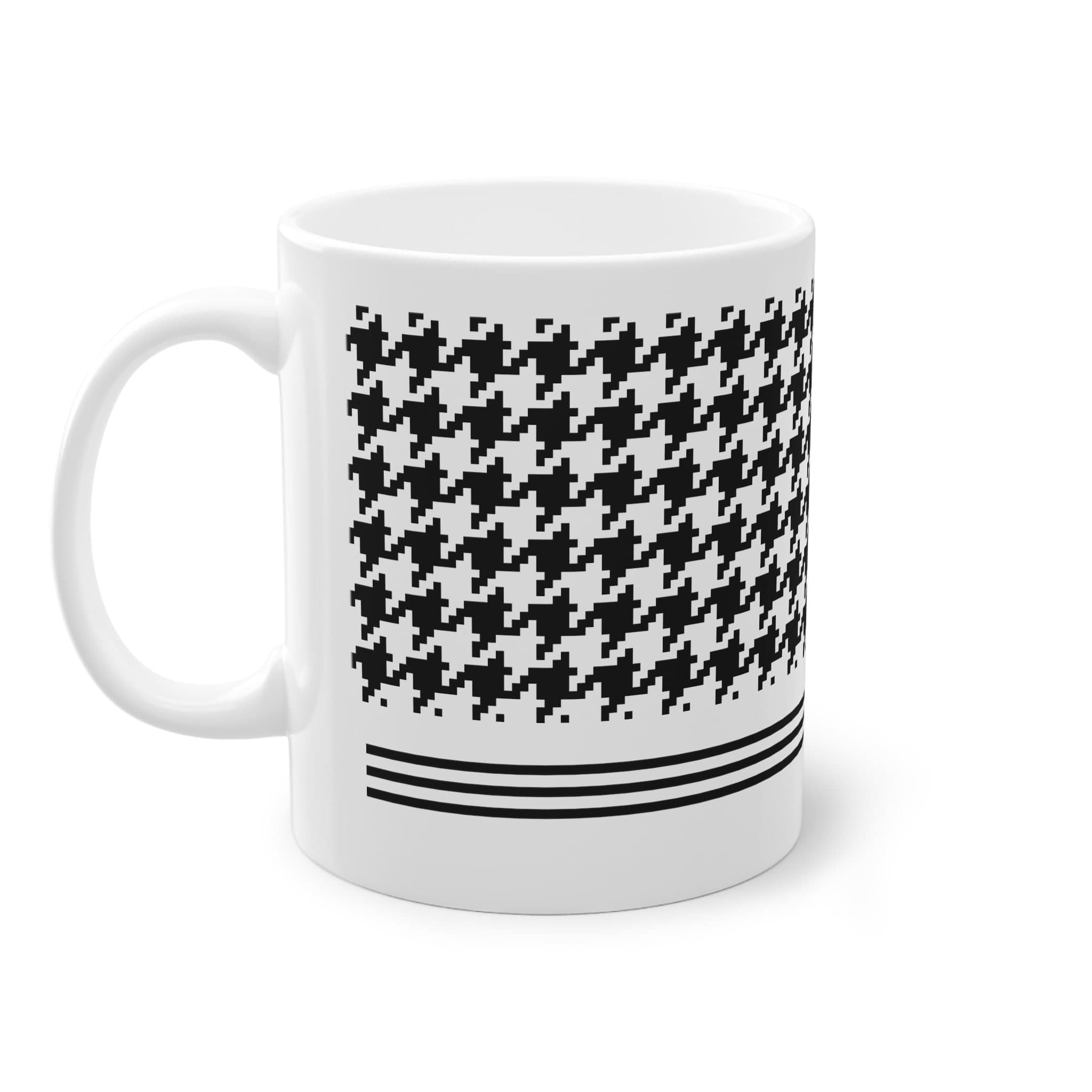 Palestinian Kufiya Pattern Coffee Mug - Traditional Design (11oz) - image 4