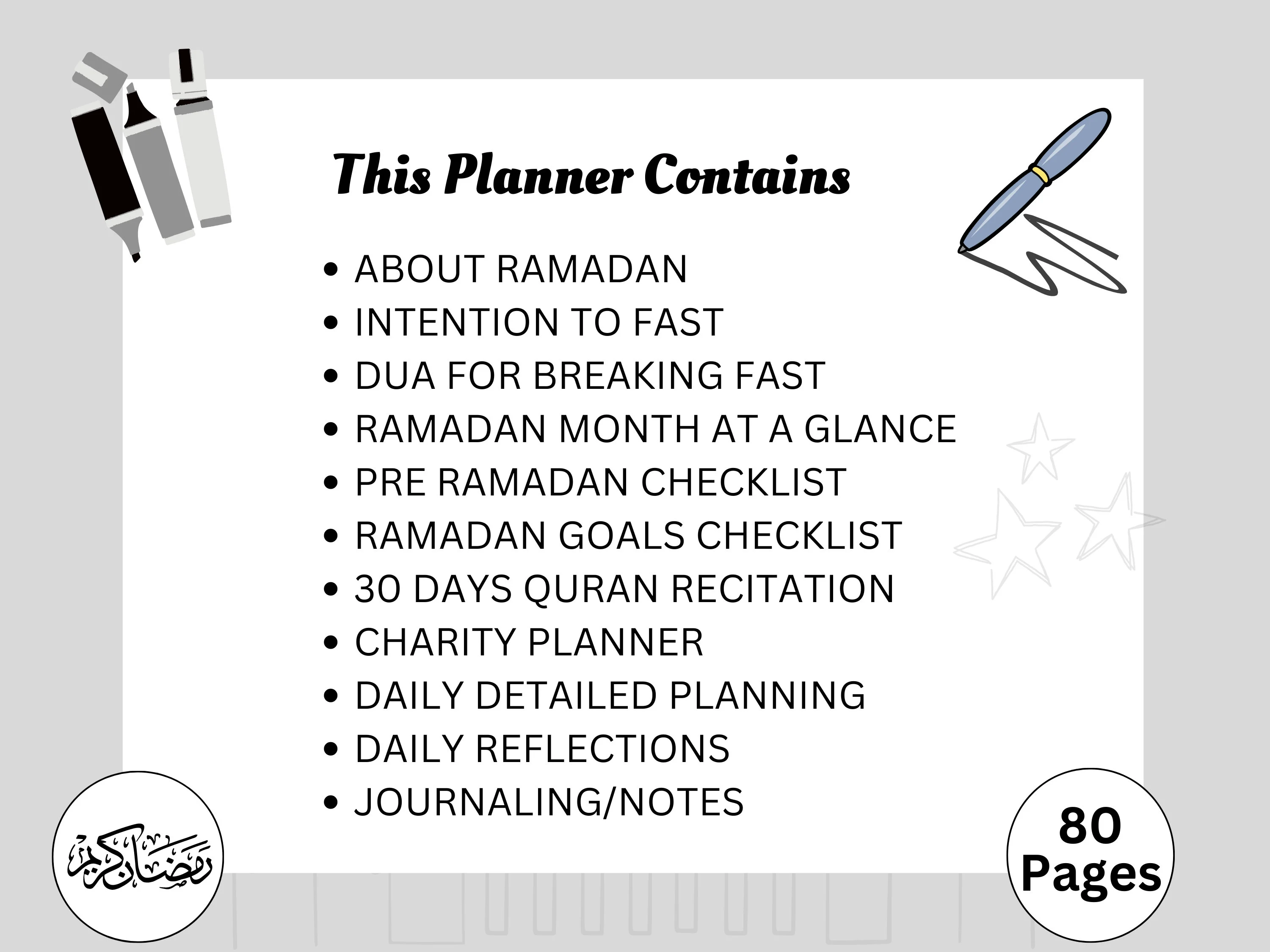 30-Day Ramadan Planner, Reflections Journal 2026 (Digital PDF) - image 3
