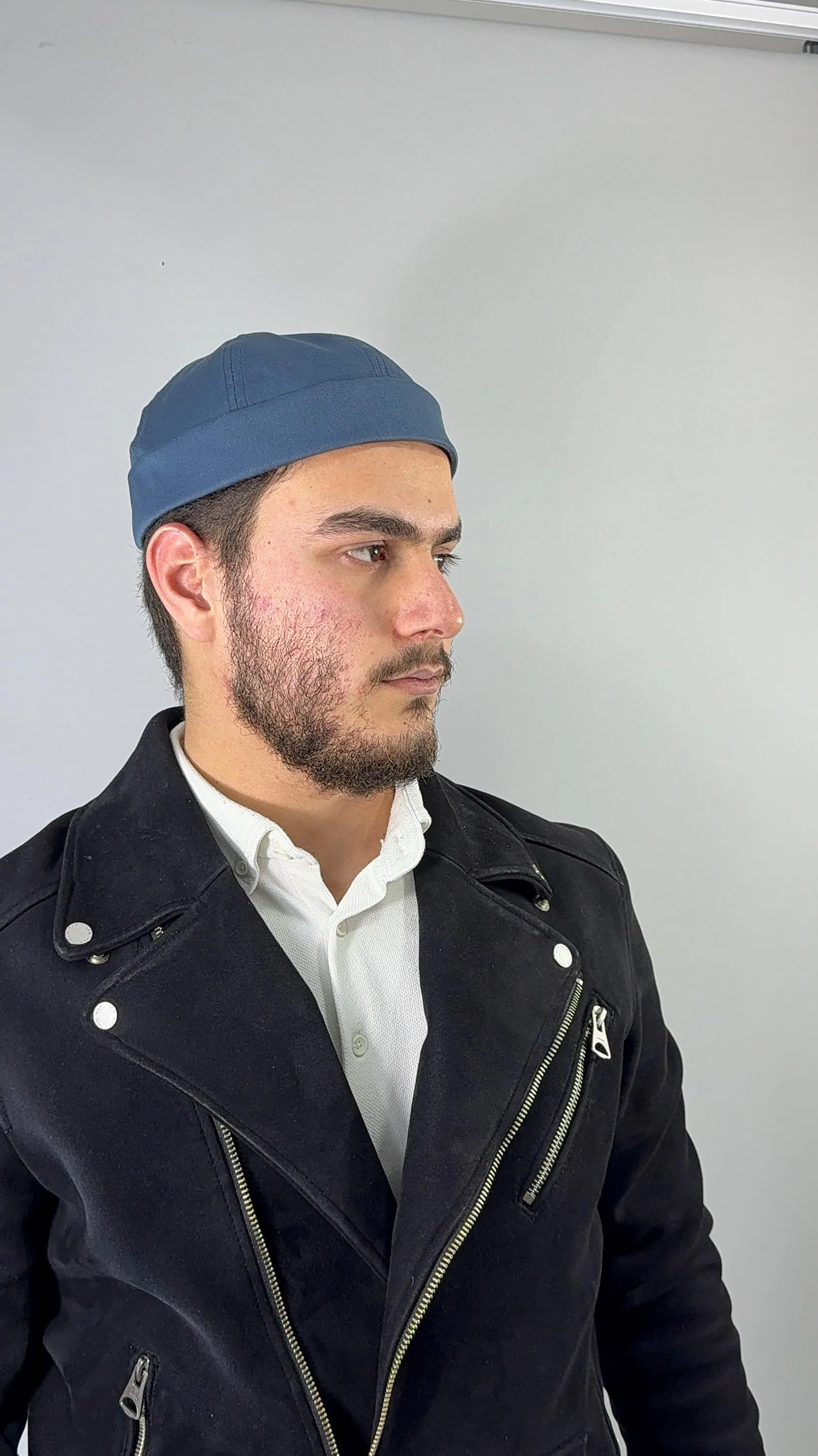Premium Quality Soft Black Docker Cap Hat Kufi/Hat- Stylish, Islamic Gift for Him, Ramadan Gift, Eid Mubarak Gift, Muslim Husband Gift - image 3