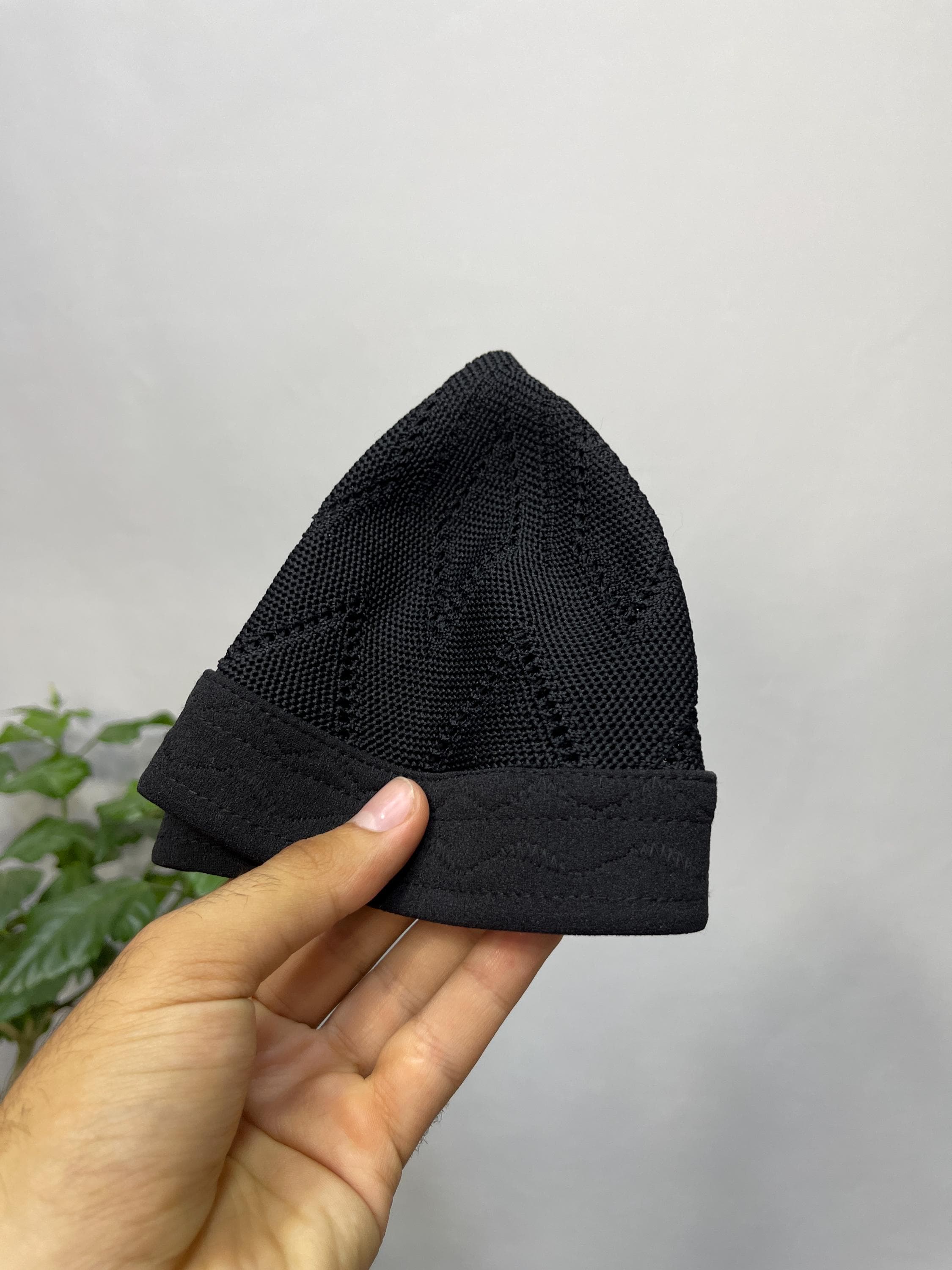 TIGHT Knit BLACK EGYPT Kufi Premium Quality Soft Kufi With Border Knit Judi/Kufi Hat Muslim Men - Islamic Gift for Him,Ramadan Gift - image 4