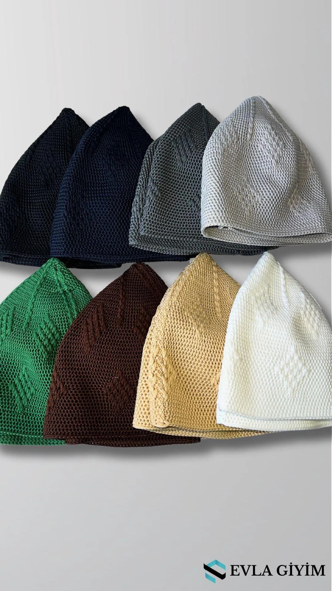 One Piece Mens Islamic Knitted Hat For him, Soft Kufi Hat for Muslims, Travel Style Foldable Prayer Hat, Eid Mubarak, Kufi Hat, - image 2