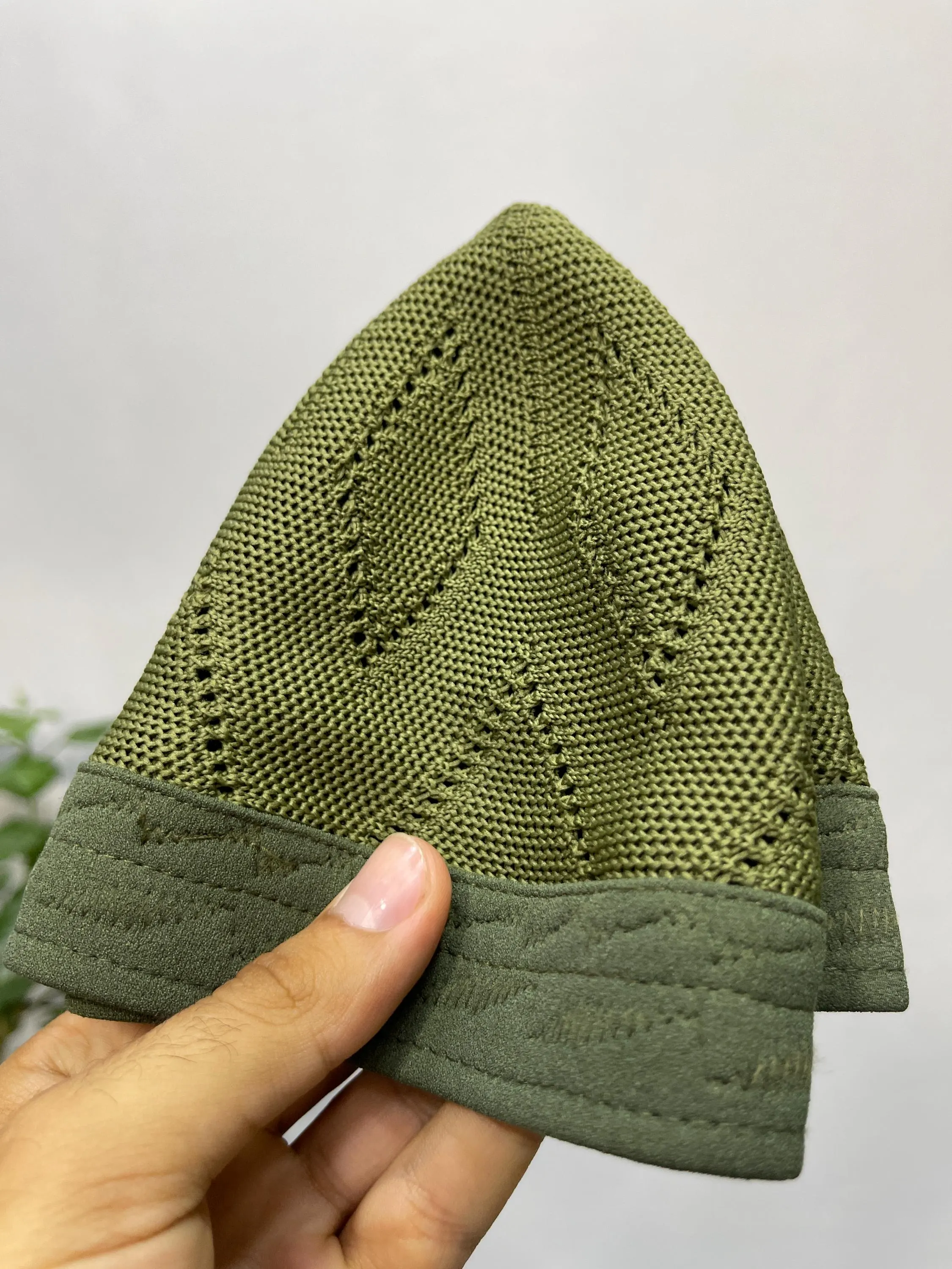 TIGHT Knit GREEN EGYPT Kufi Premium Quality Soft Kufi With Border Knit Judi/Kufi Hat Muslim Men - Islamic Gift for Him,Ramadan Gift - image 4