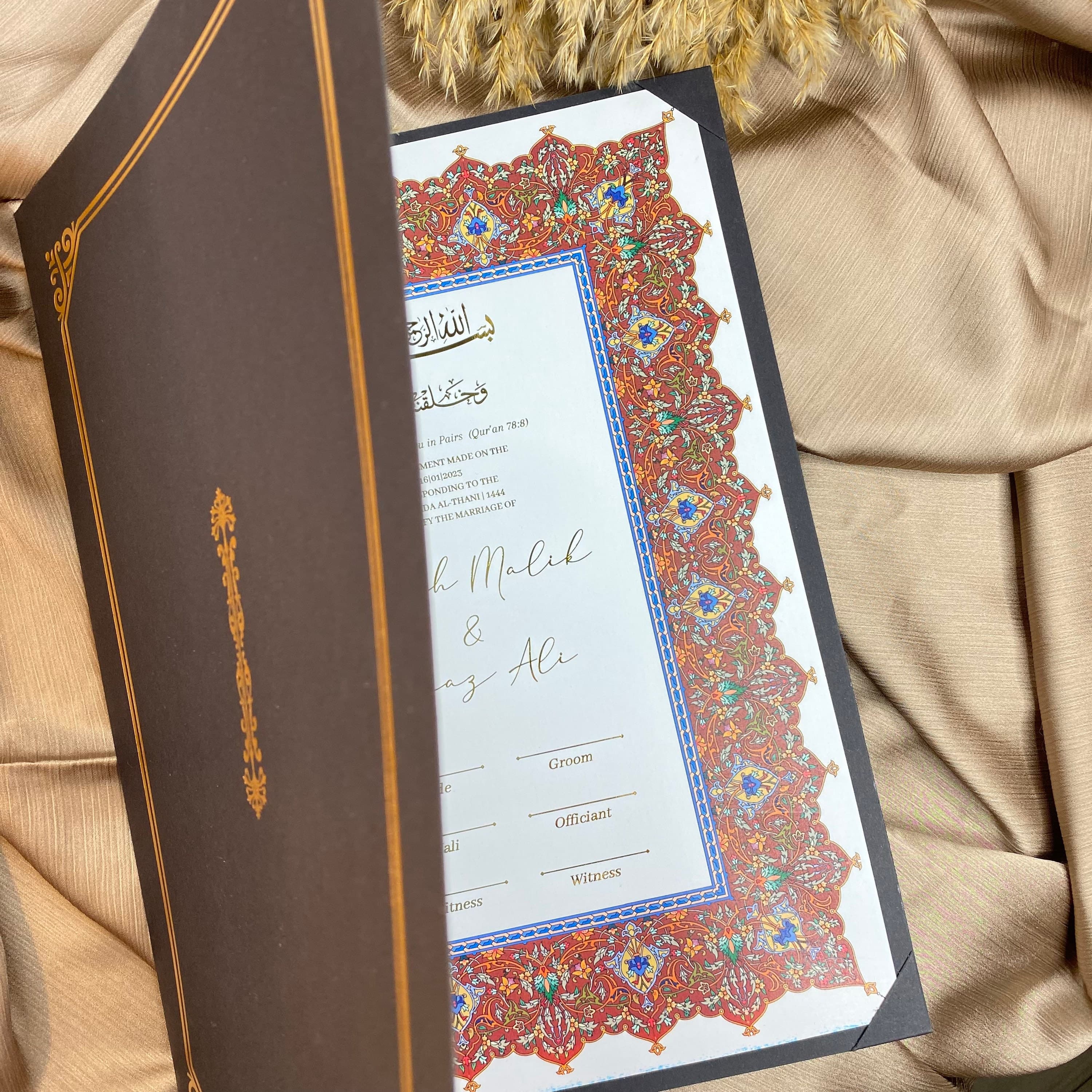 Nikkah Folder • Black • Nikkah Certificate Holder • A4 • - image 5