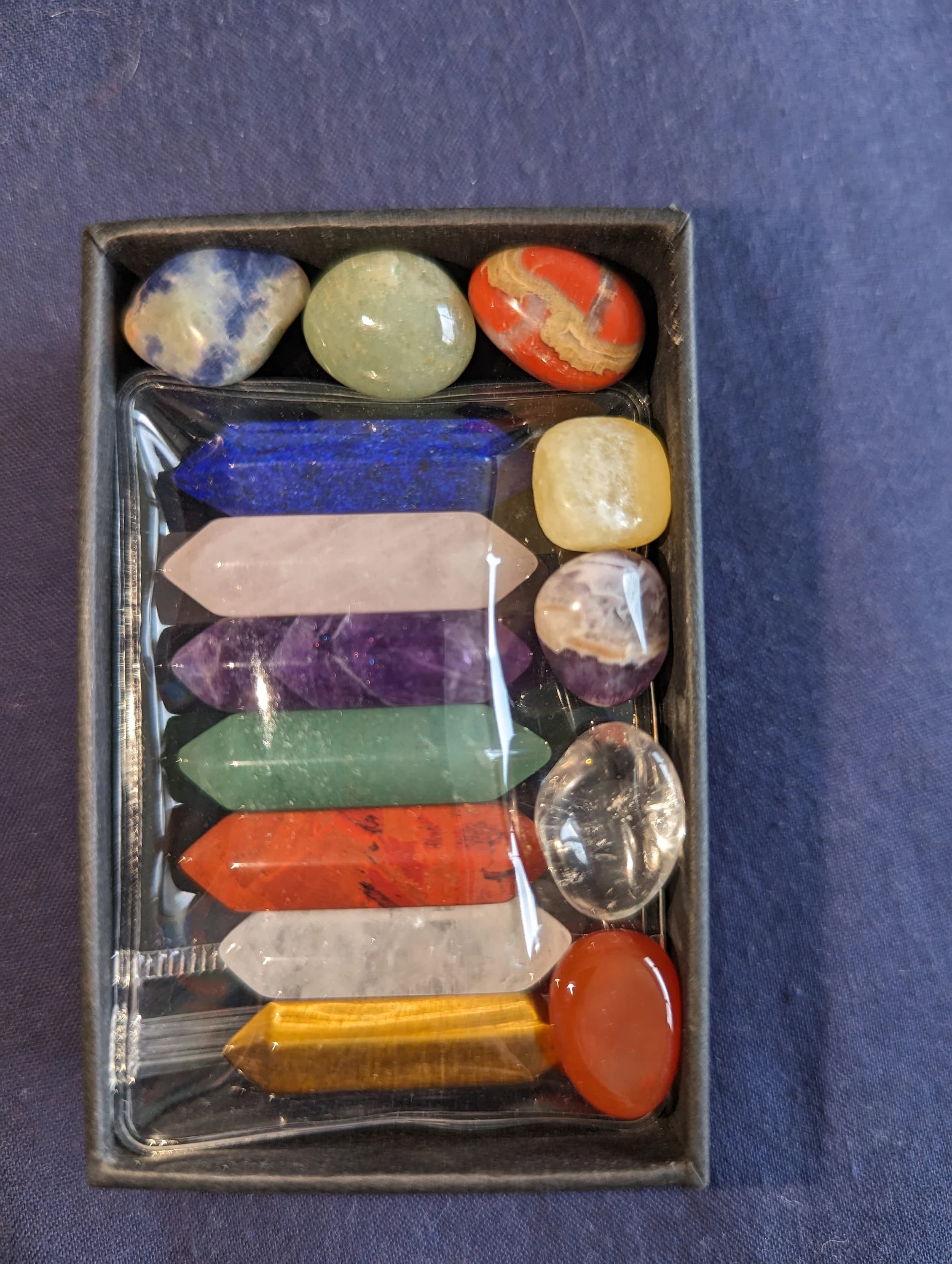 14 piece Pointed Crystals,Chakra Healing Stones And Crystals Set,Hexagon Rose Quartz Gems For Meditation and Spiritual Practices - image 3