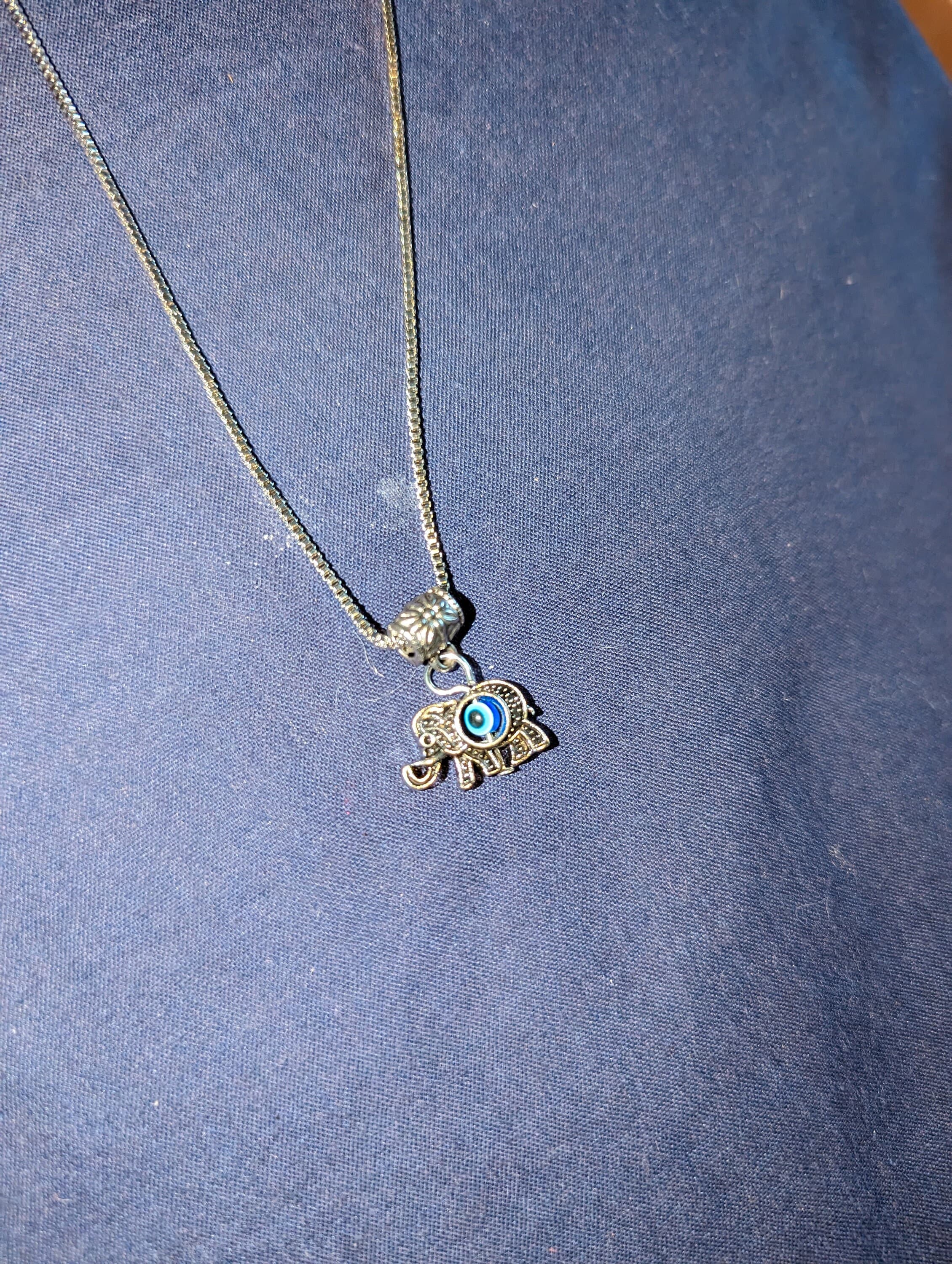 Evil eye Elephant pendant necklace perfect for birthday gift - image 2