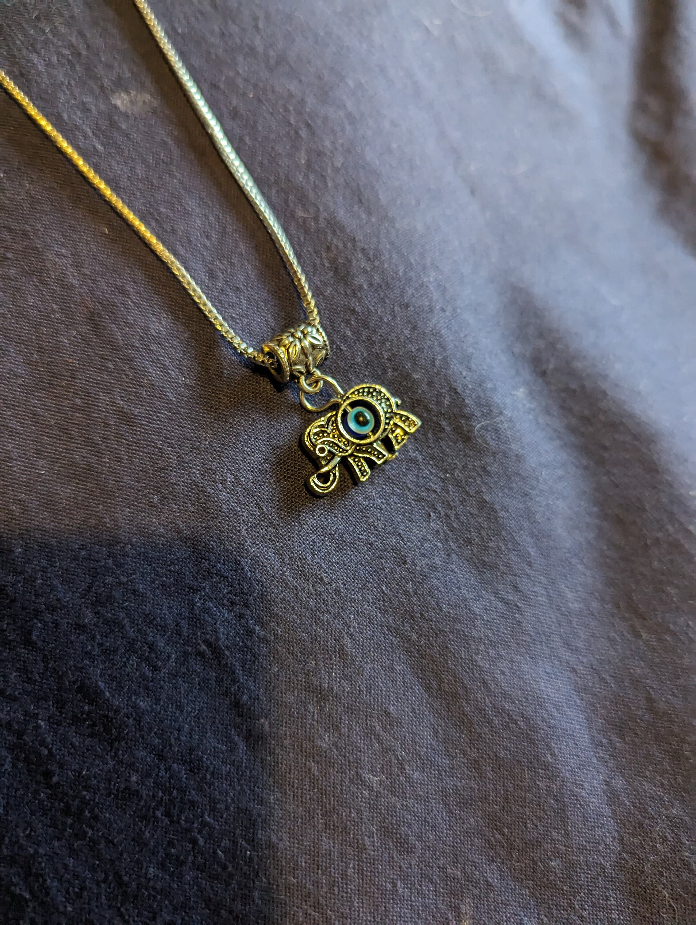 Evil eye Elephant pendant necklace perfect for birthday gift - image 4