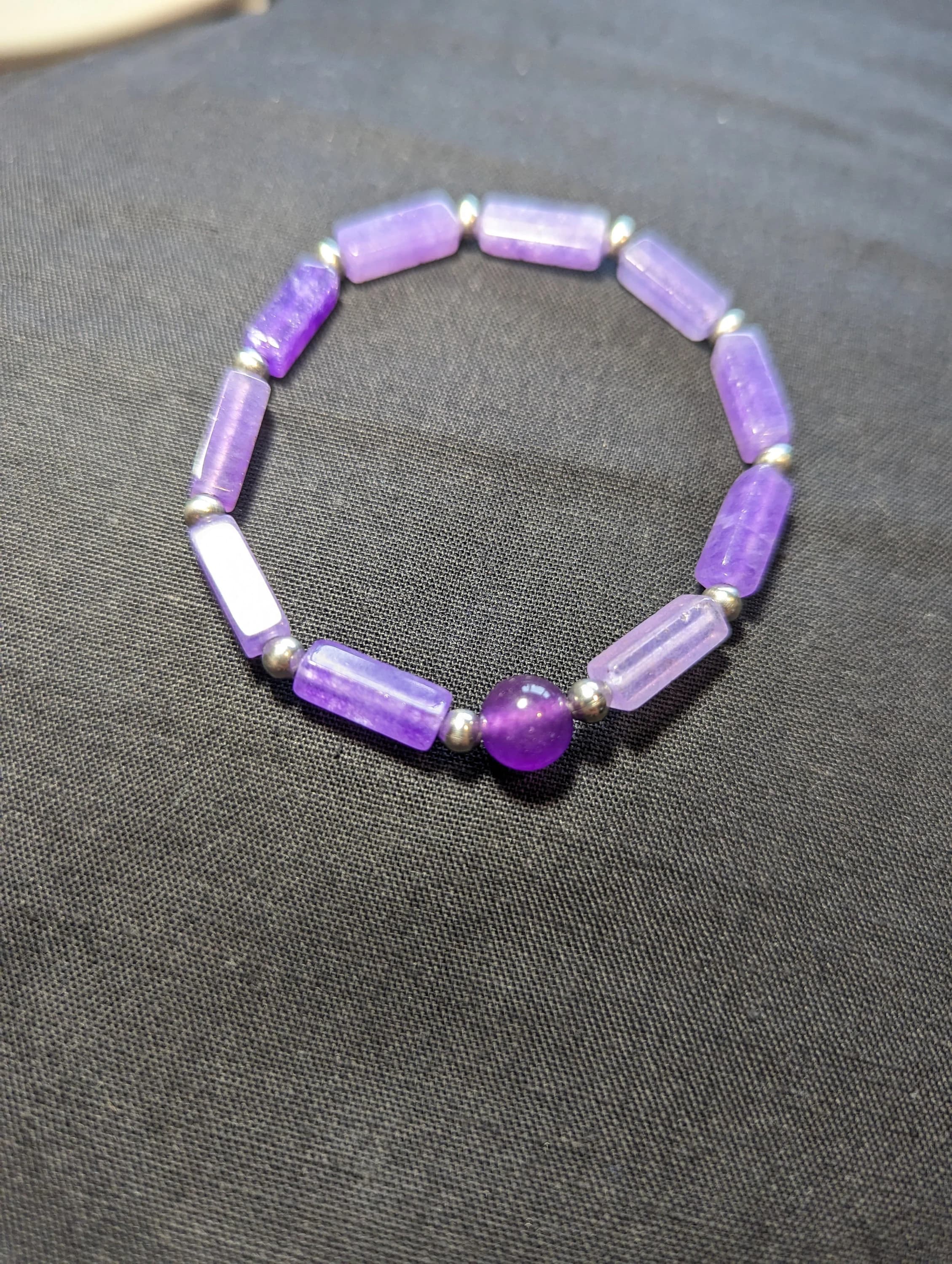Amethyst Bracelet Set for Weight Loss, Slimming, and Healing - Natural Stone Jewelry for Women and Men - image 2