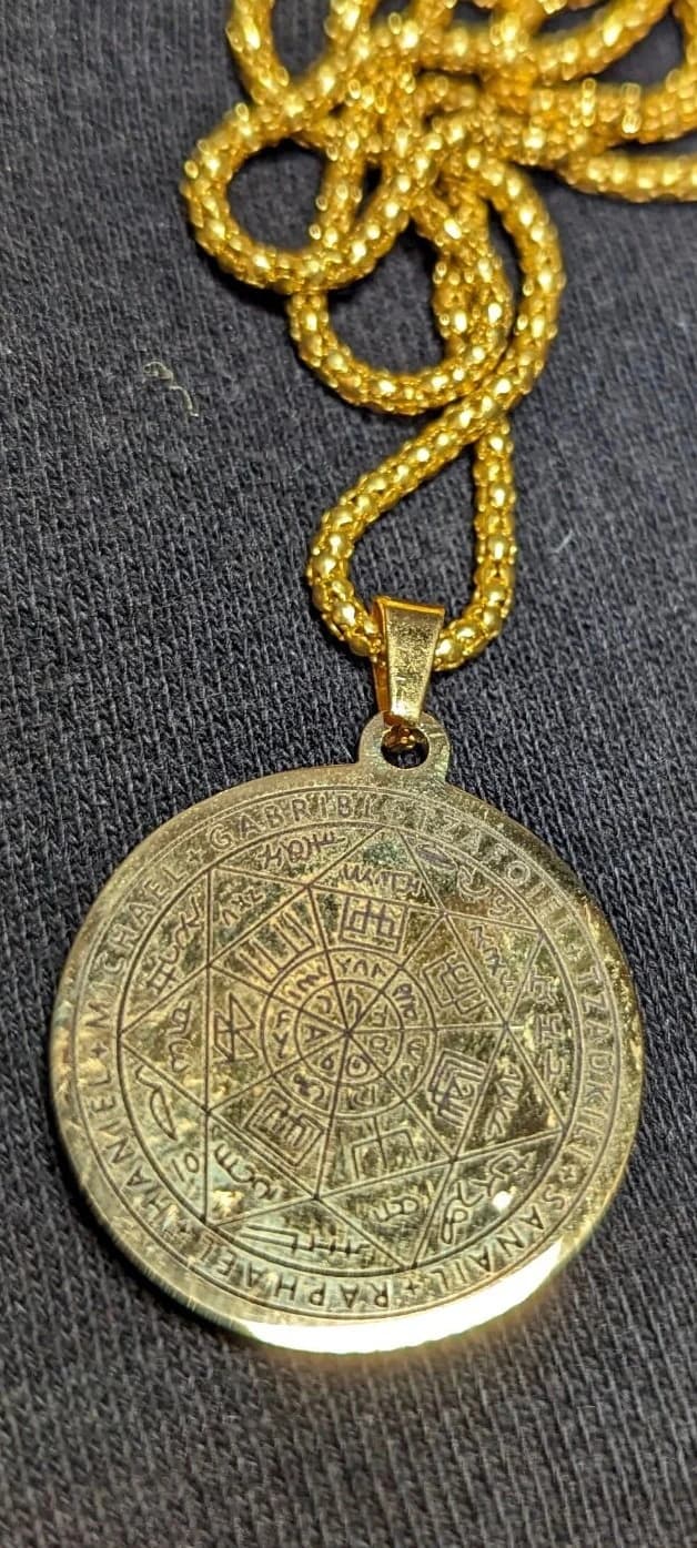 Seven angels protective pendant gold plated stainless steel, perfect for birthday gift - image 3