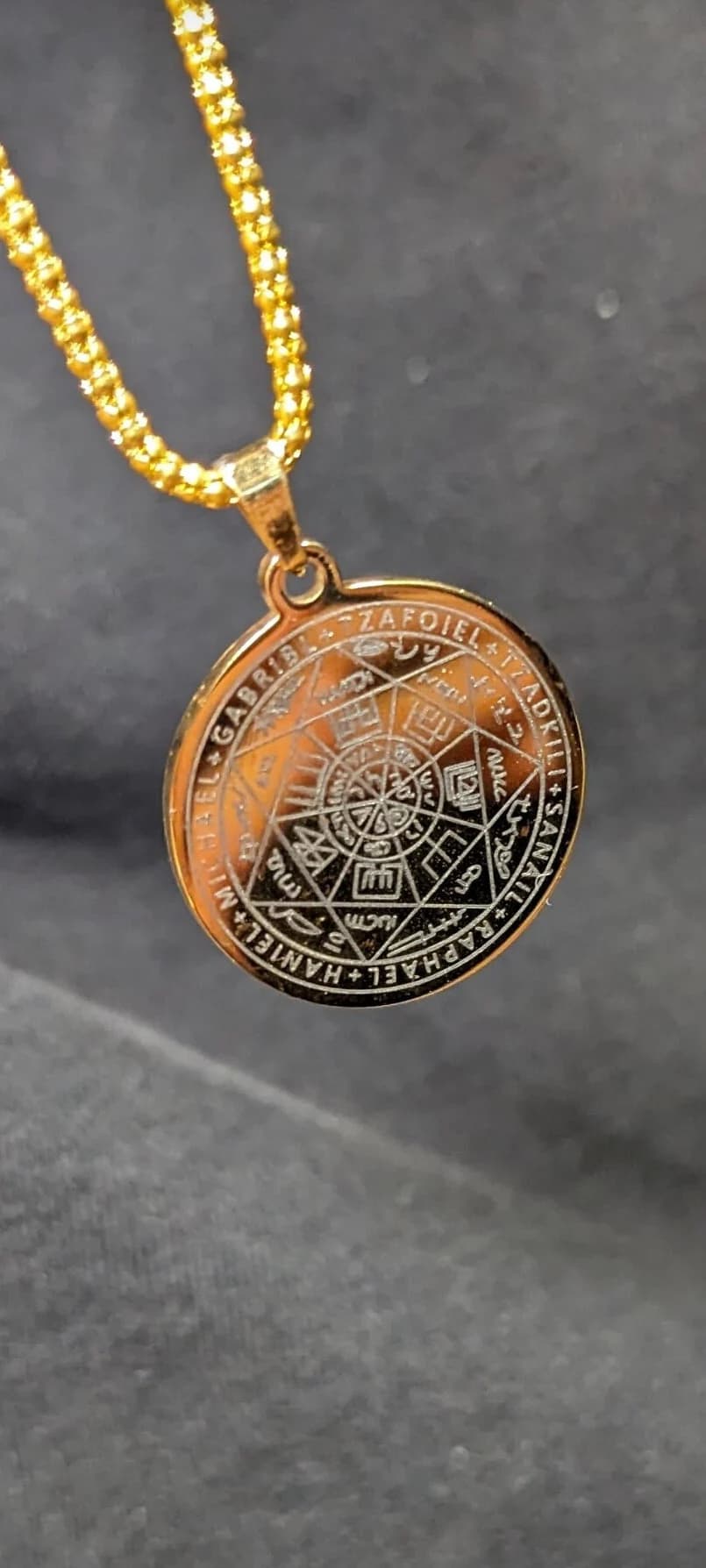 Seven angels protective pendant gold plated stainless steel, perfect for birthday gift - image 4