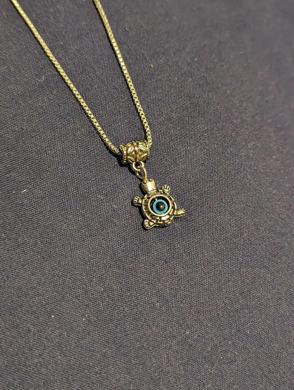Evil eye ,turtle pendant necklace perfect for birthday gift
