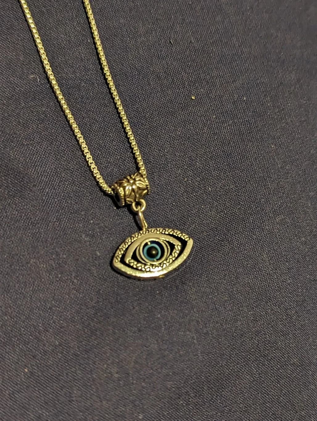 Evil eye silver pendant necklace perfect for birthday gift
