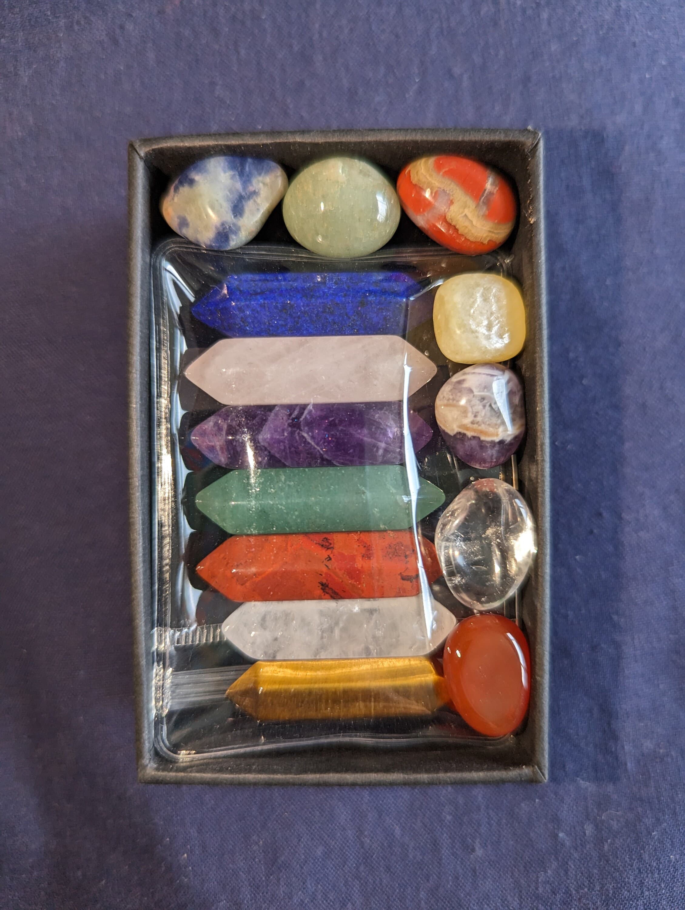 14 piece Pointed Crystals,Chakra Healing Stones And Crystals Set,Hexagon Rose Quartz Gems For Meditation and Spiritual Practices - image 2