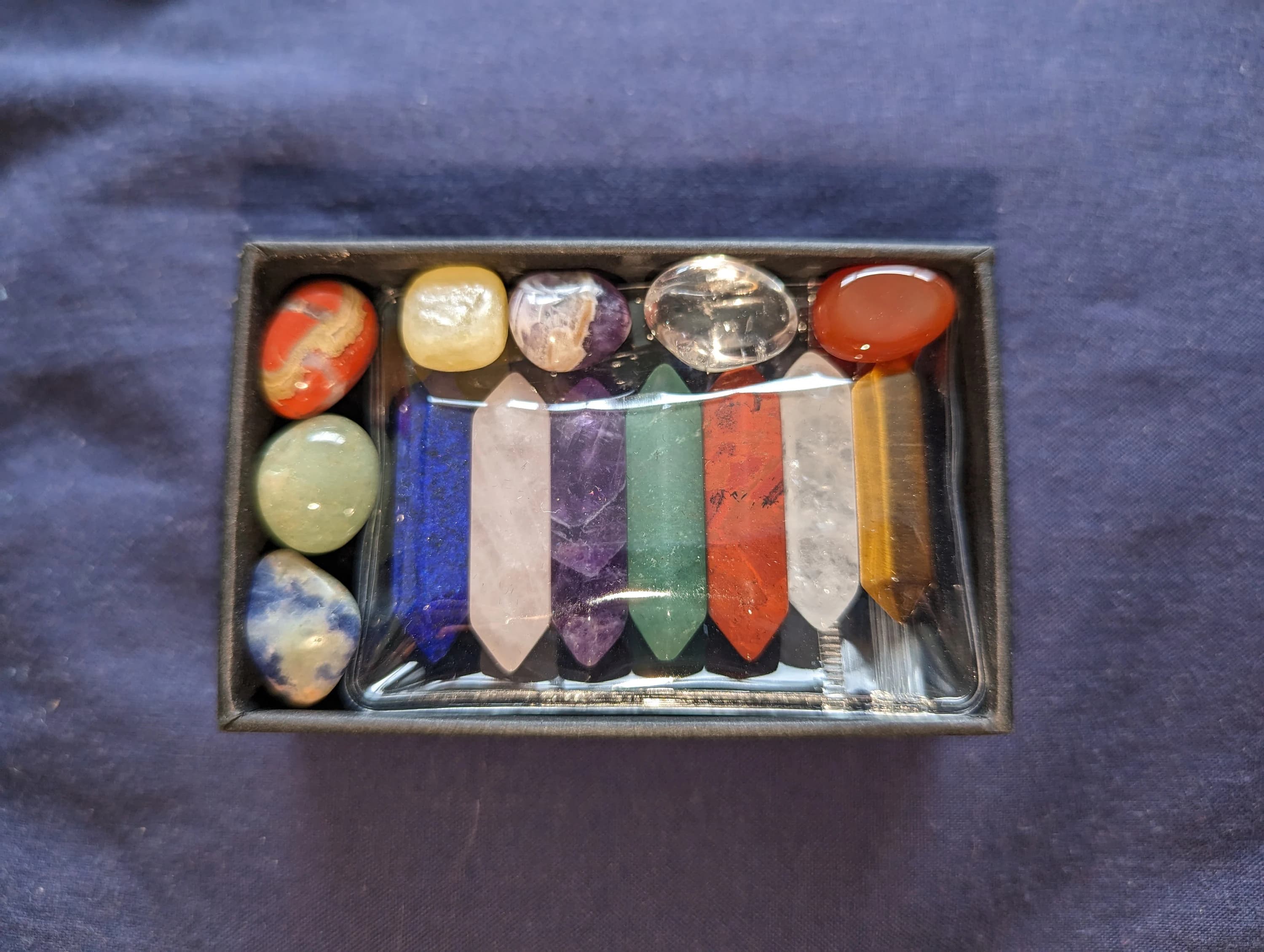 14 piece Pointed Crystals,Chakra Healing Stones And Crystals Set,Hexagon Rose Quartz Gems For Meditation and Spiritual Practices - image 4