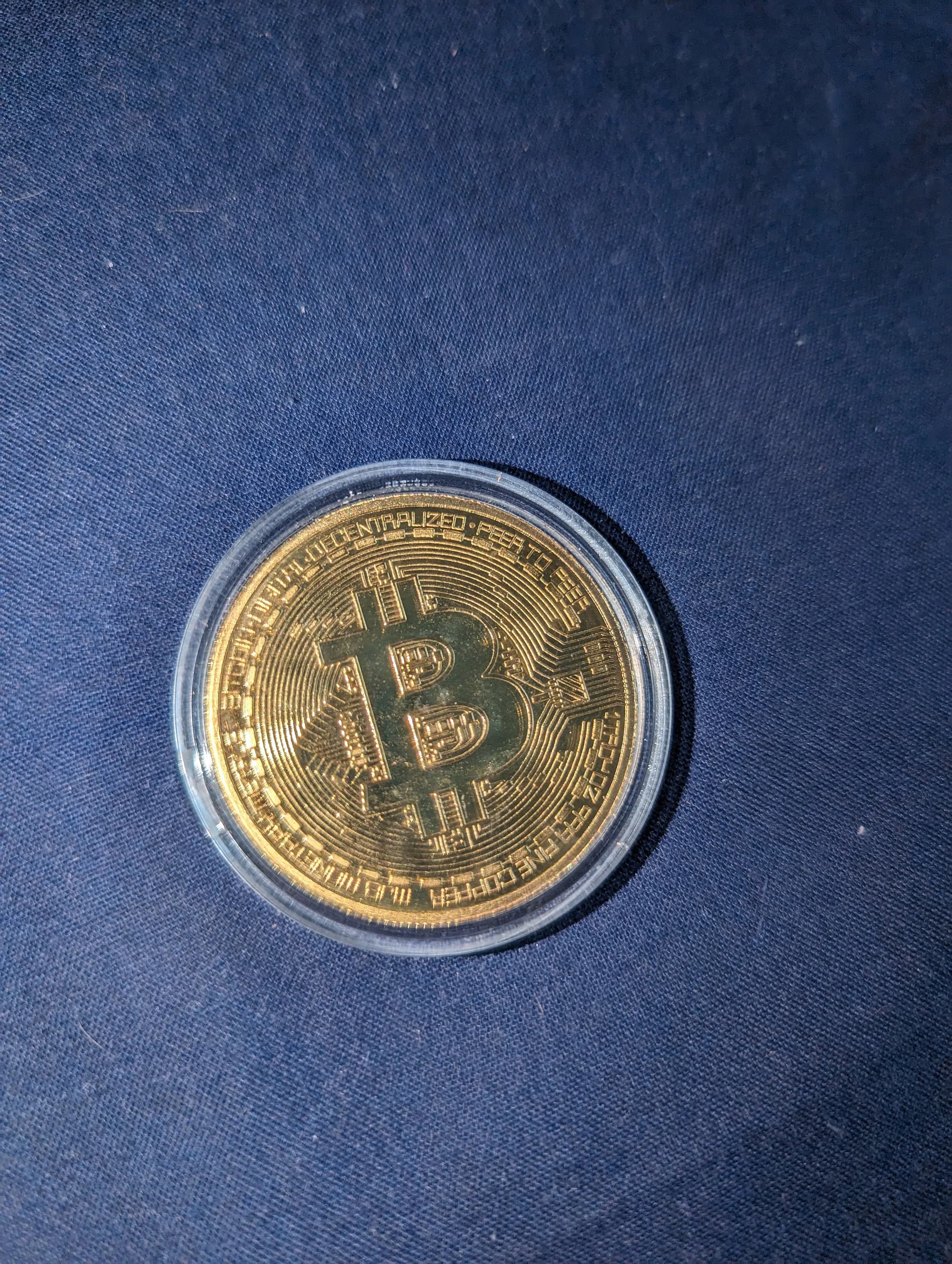 Gold bitcoin coin , brings wealth and fortune