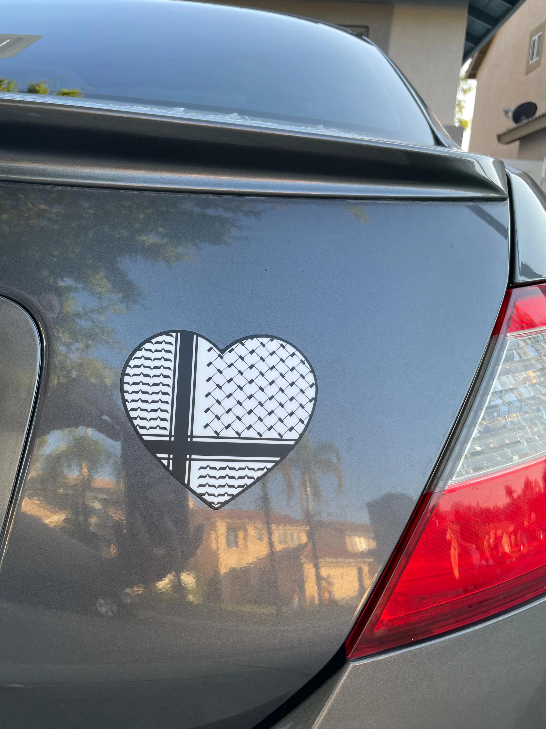 Falastini Keffiyeh heart Bumper Sticker, Palestinian Bumper Sticker, Palestine Bumper Sticker, Car Bumper Sticker,
