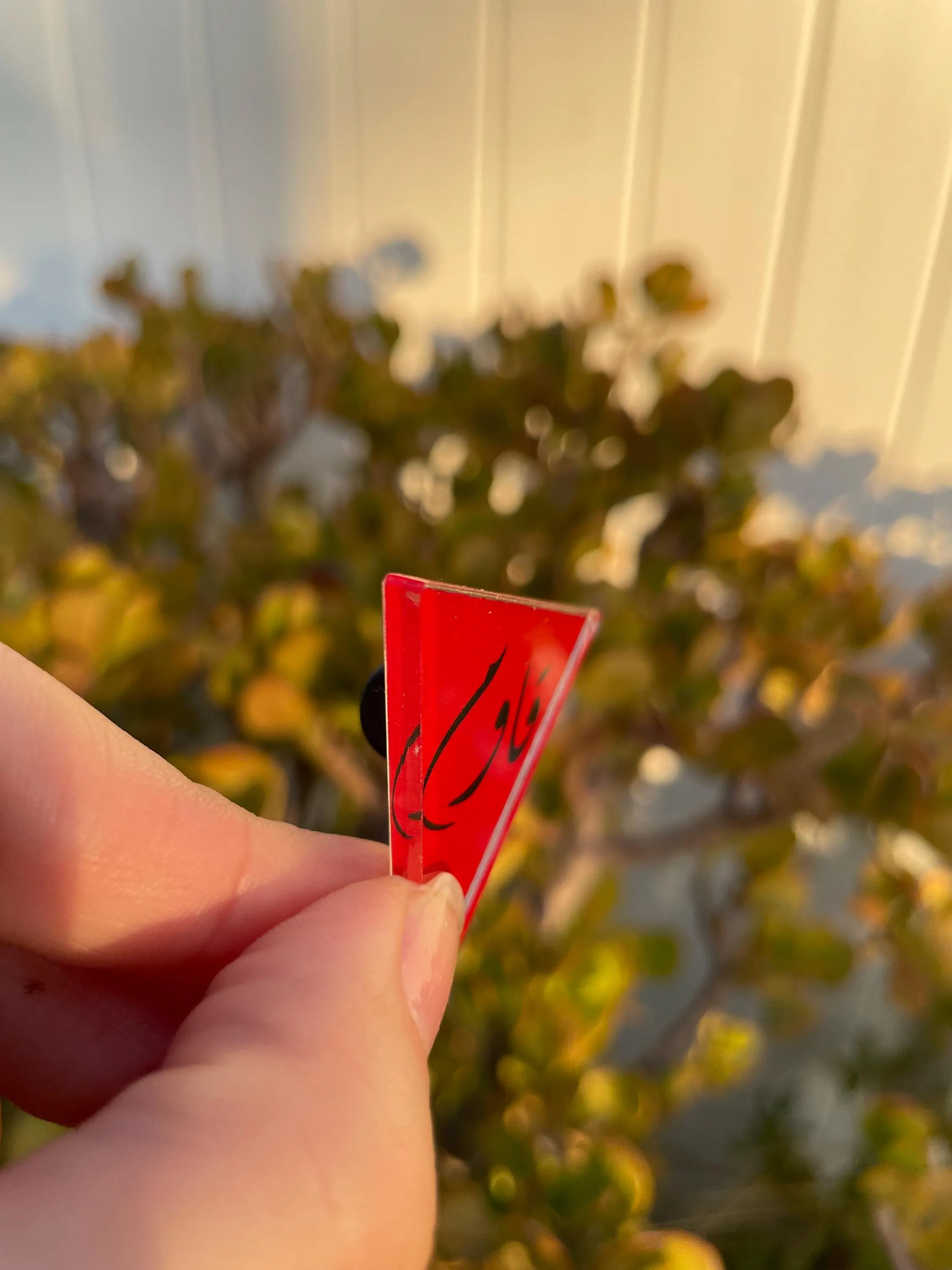 Resist acrylic pin, qawim pin, red triangle, resistance pin, for backpack pin, hat pin, jacket pin, tote bag pin, purse pin. Acrylic pin. - image 4