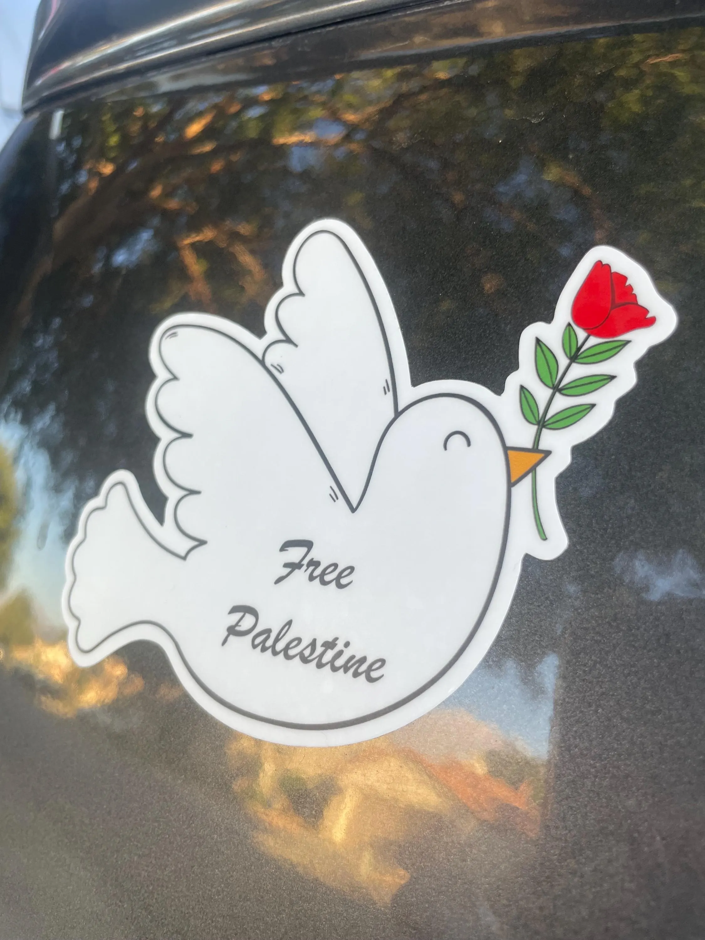 Falastini Dove Bumper Sticker, Palestine Bumper Sticker, Car Bumper Sticker, Free Palestine Bumper Sticker - image 4