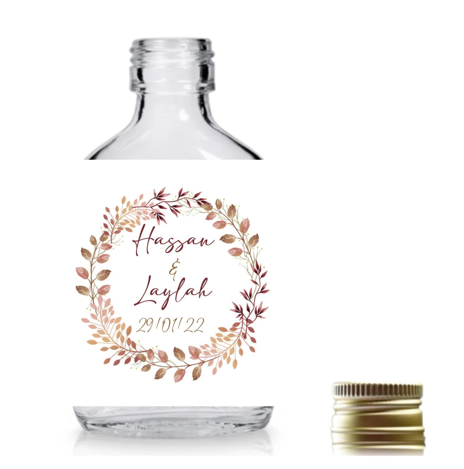 Pre-Filled Zam Zam Bottles Islamic Wedding Favours Personalised Stickers Miniature Mini Gift Nikkah Nikah Labels Umrah Hajj